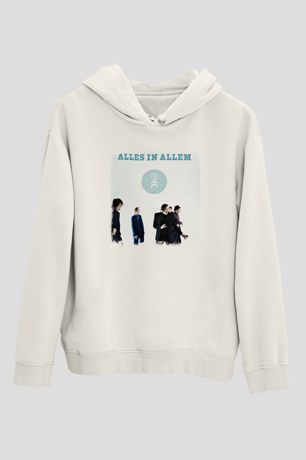 Einstürzende Neubauten Baskılı Unisex Beyaz Hoodie