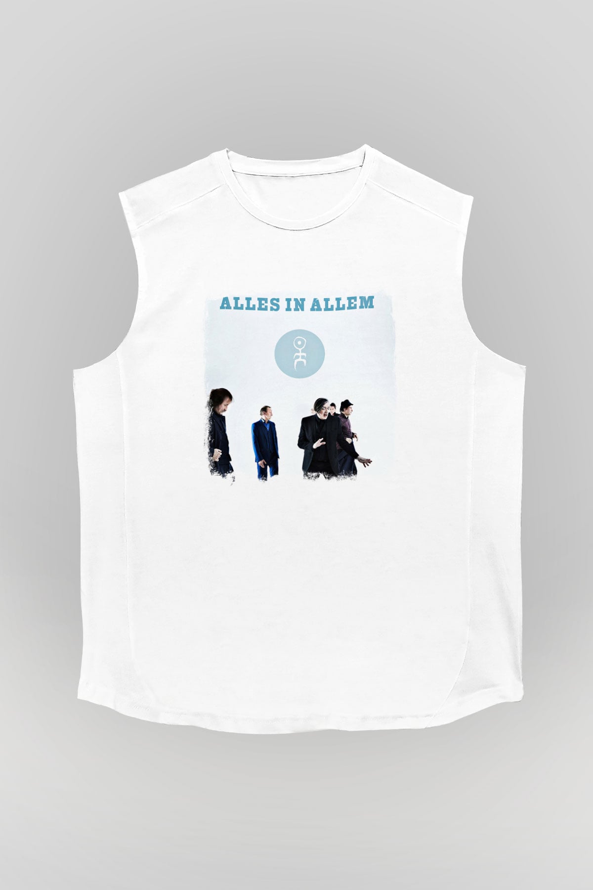 Einstürzende Neubauten Baskılı Unisex Beyaz Kolsuz Tişört
