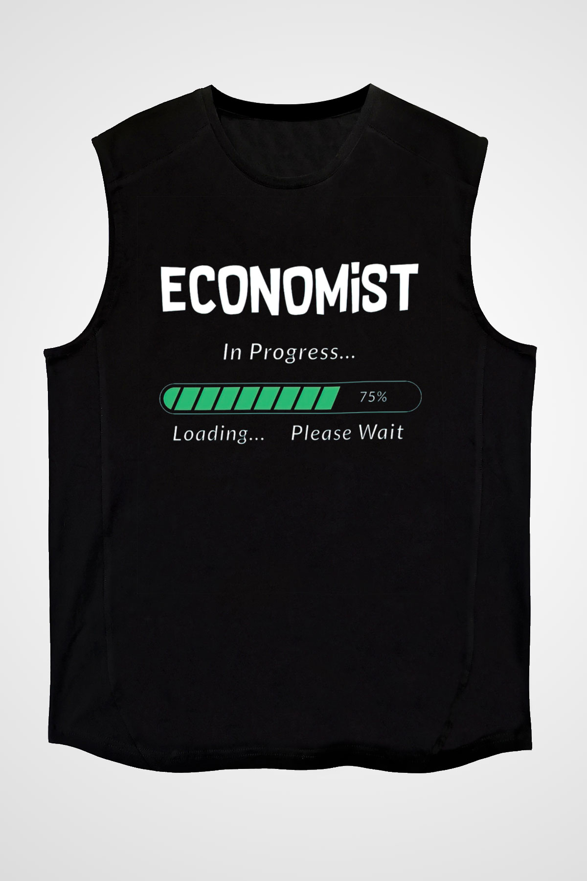 Ekonomist Siyah Unisex Kolsuz Tişört