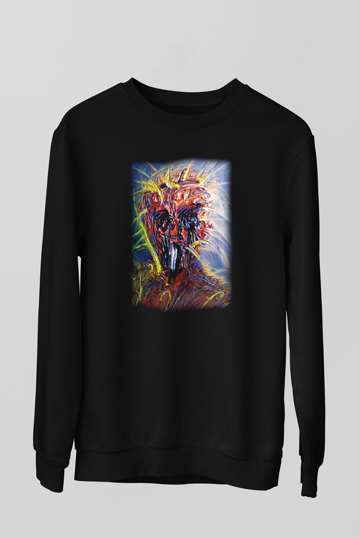 Ekspresyonizm Siyah Unisex Sweatshirt