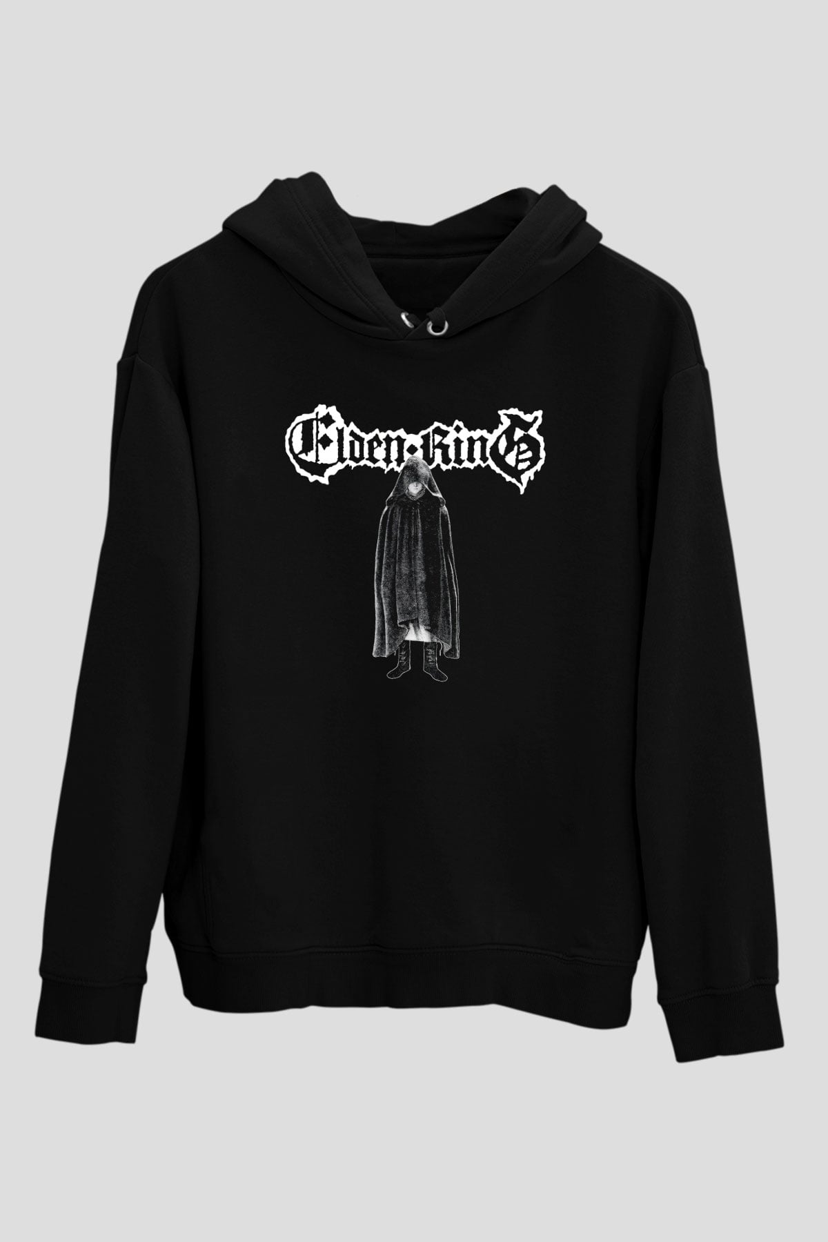 Elden Ring Baskılı Unisex Siyah Kapüşonlu Sweatshirt