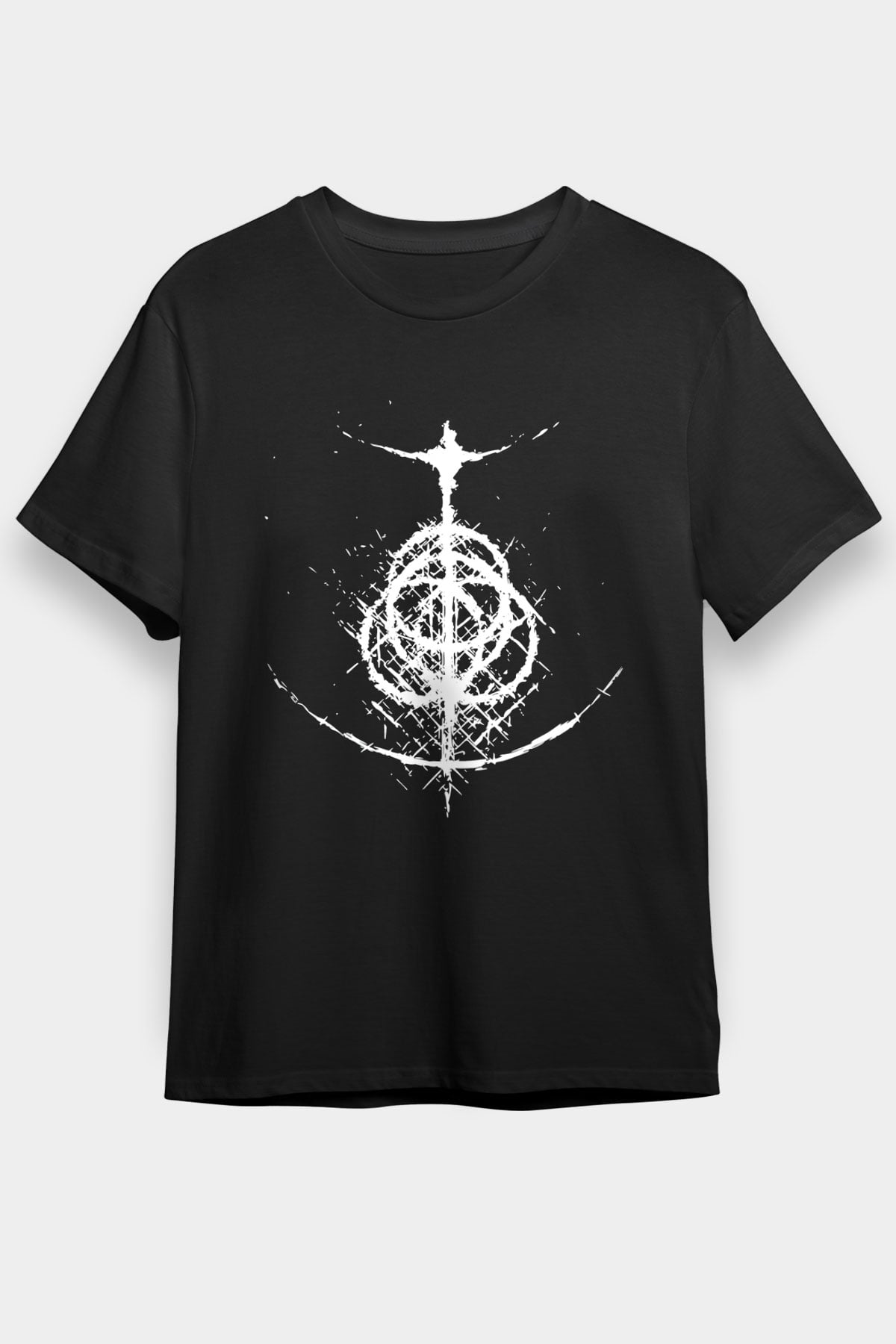 Elden Ring Baskılı Unisex Siyah Tişört - Tshirt