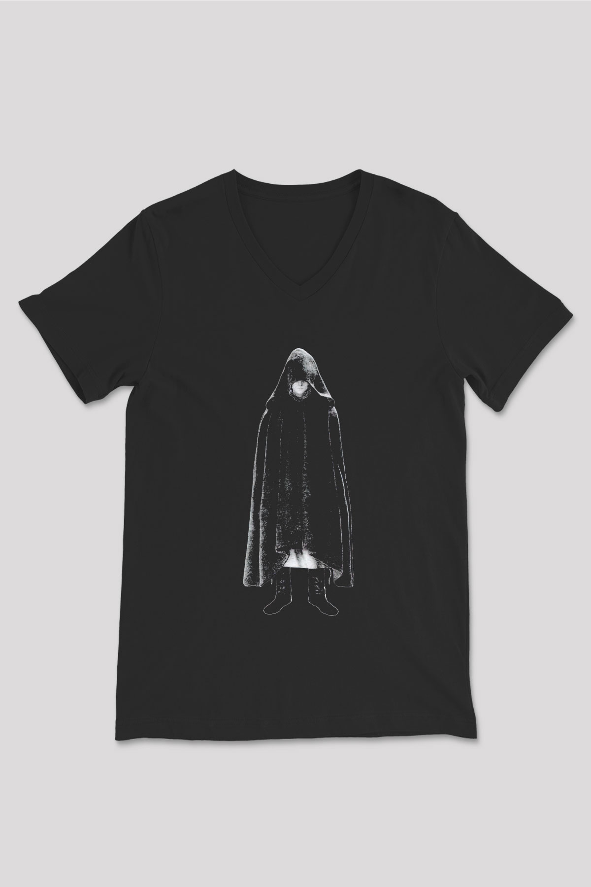 Elden Ring Baskılı Unisex Siyah V Yaka Tişört - Tshirt