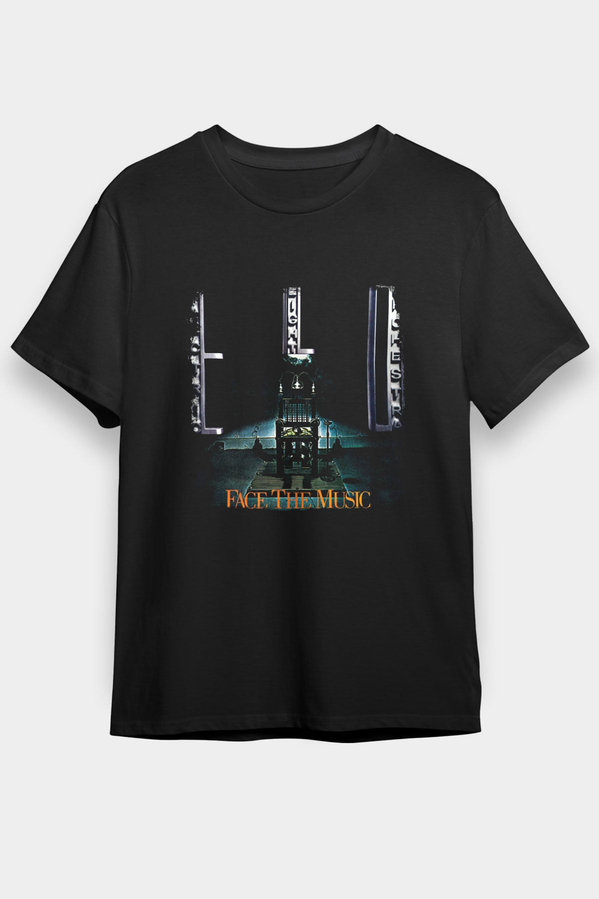 Electric Light Orchestra Baskılı Unisex Siyah Tişört