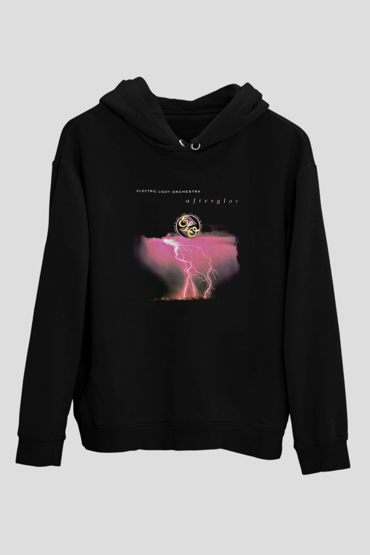 Electric Light Orchestra Baskılı Unisex Siyah Hoodie