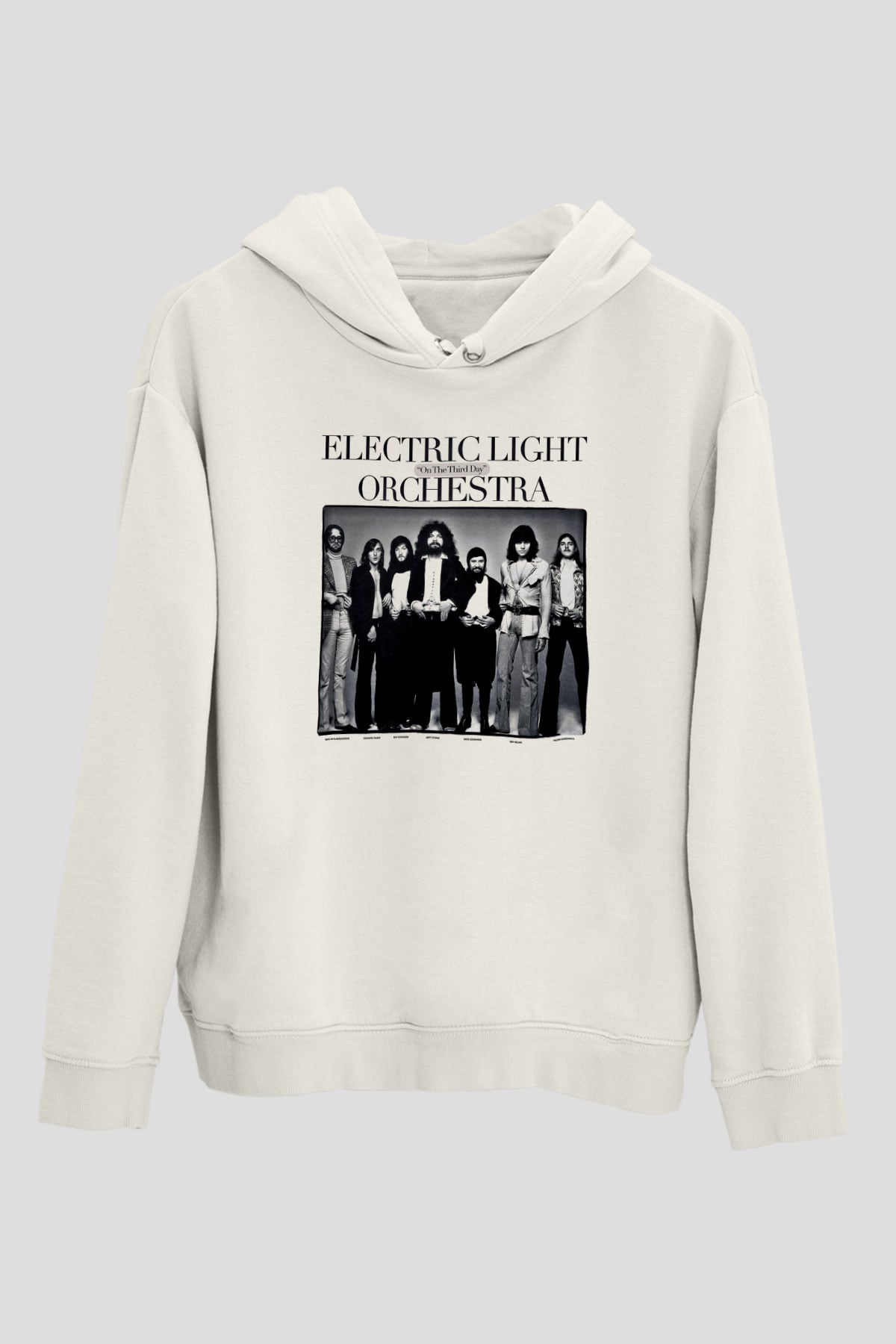 Electric Light Orchestra Baskılı Unisex Beyaz Hoodie