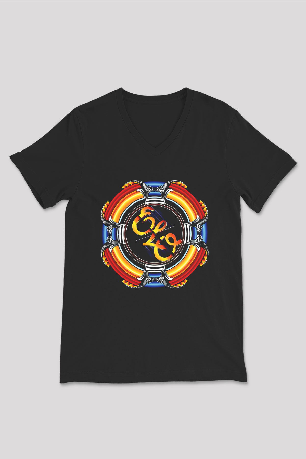 Electric Light Orchestra Siyah Unisex V Yaka Tişört T-Shirt