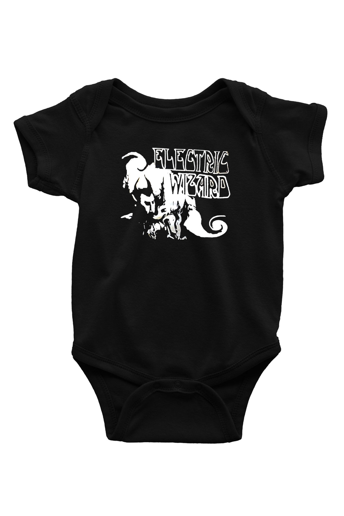 Electric Wizard Baskılı Unisex Siyah Bebek Body - Zıbın