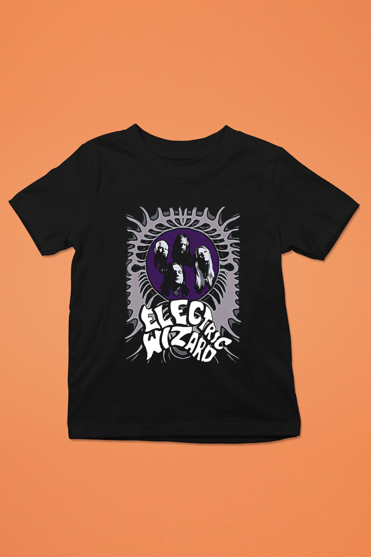 Electric Wizard Baskılı Unisex Siyah Çocuk Tişört - Tshirt