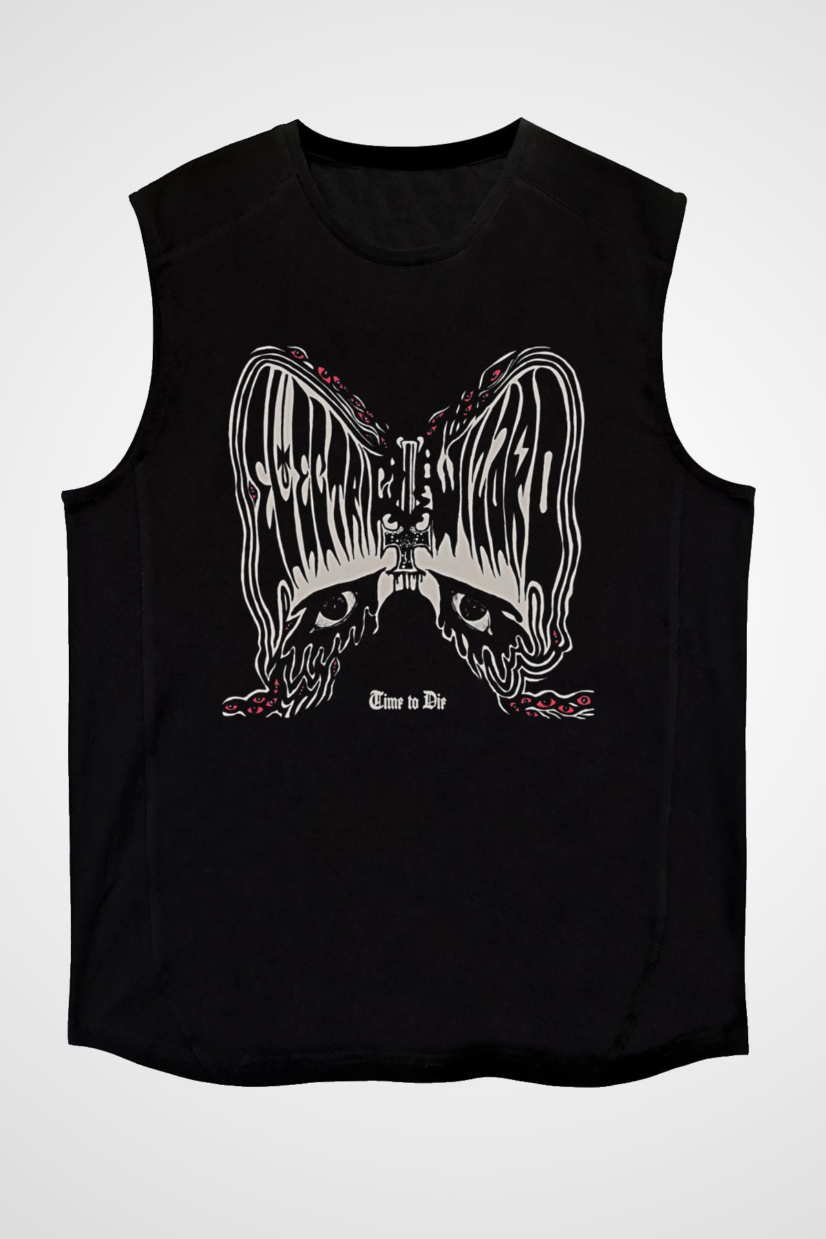 Electric Wizard Baskılı Unisex Siyah Kolsuz Tişört - Tshirt