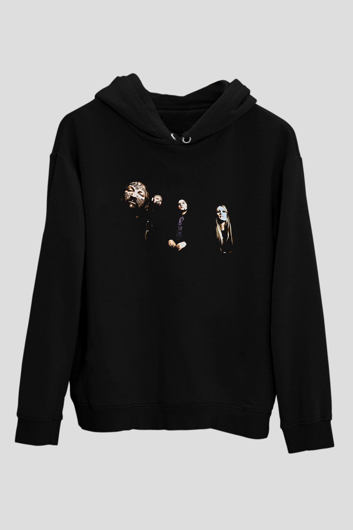 Electric Wizard Baskılı Unisex Siyah Kapüşonlu Sweatshirt