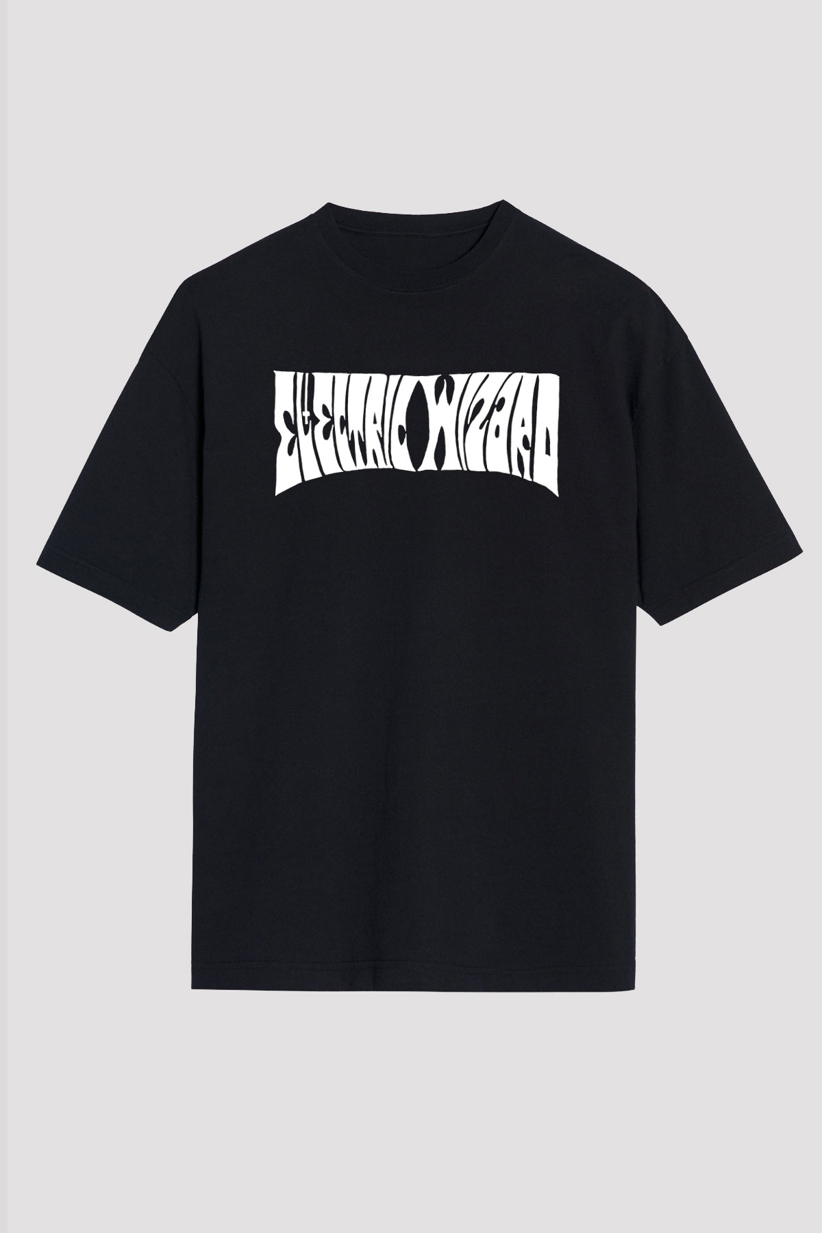 Electric Wizard Baskılı Unisex Siyah Oversize Tişört - Tshirt