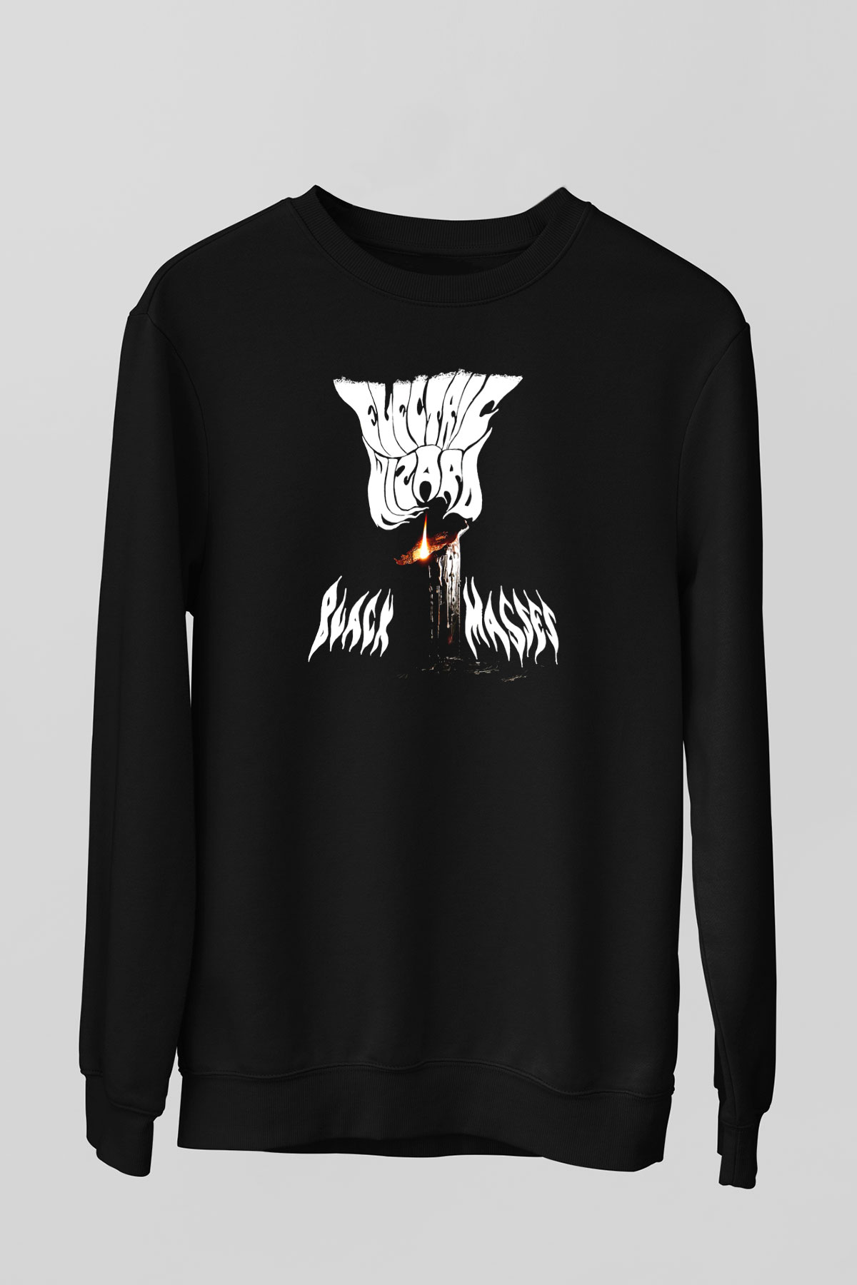 Electric Wizard Baskılı Unisex Siyah Sweatshirt