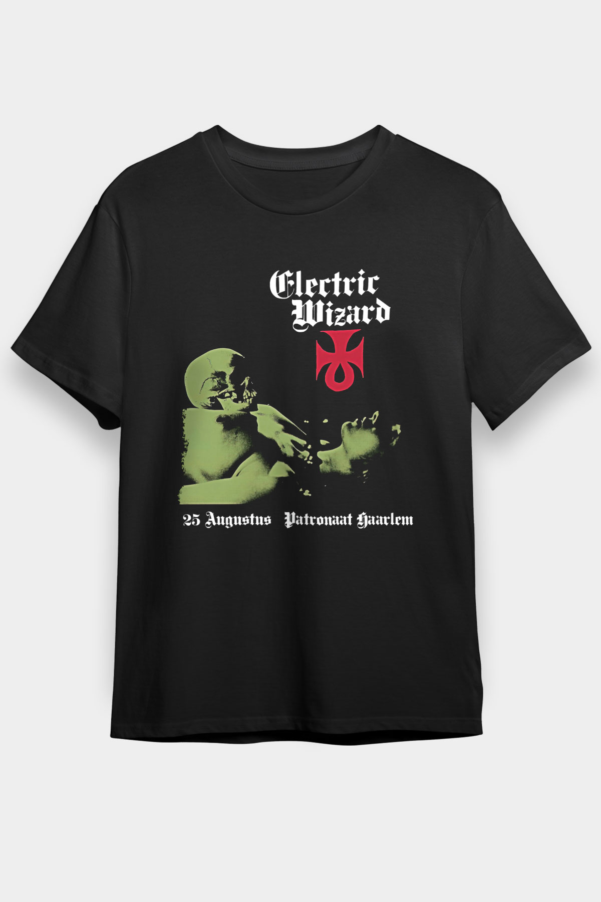 Electric Wizard Baskılı Unisex Siyah Tişört - Tshirt