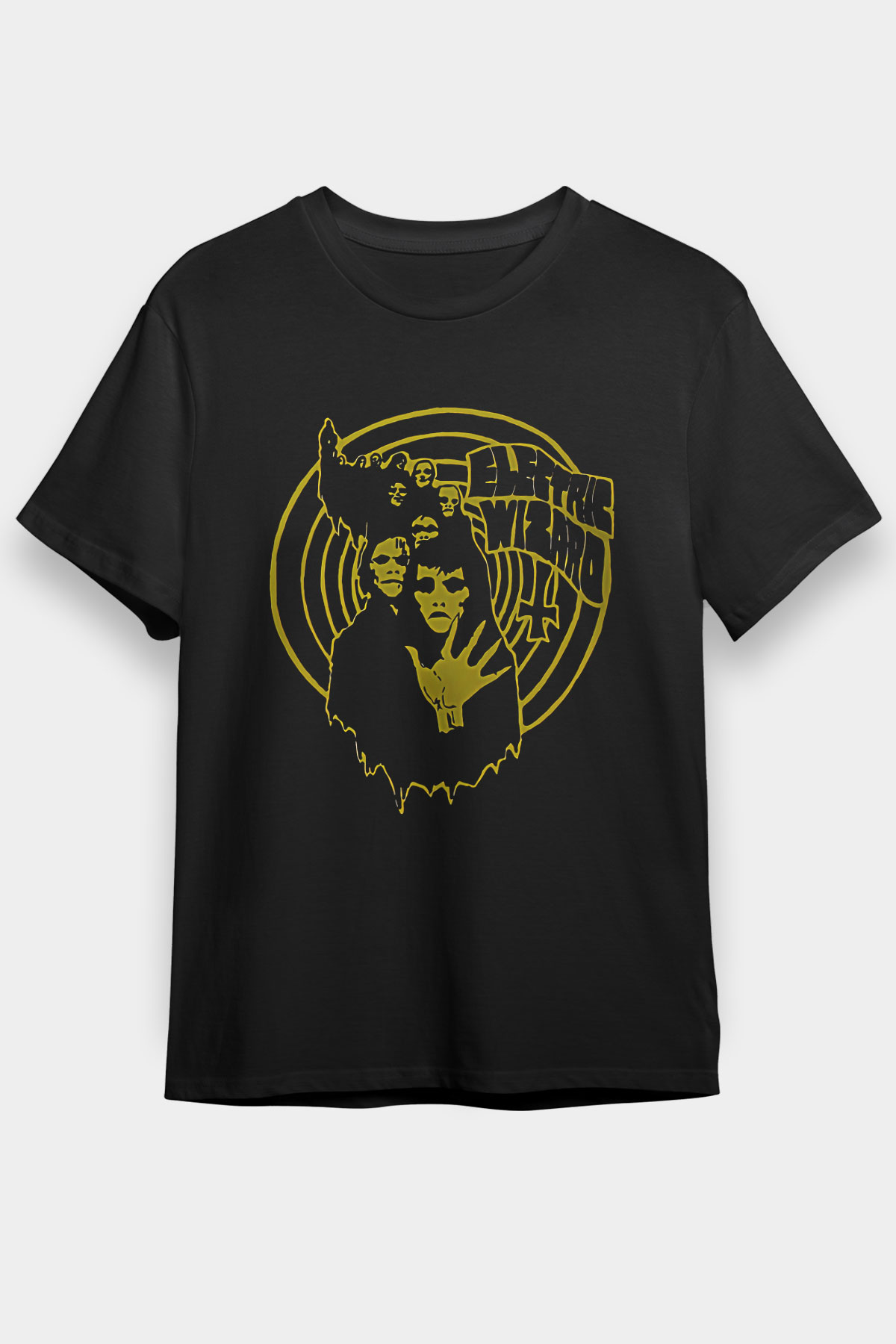 Electric Wizard Baskılı Unisex Siyah Tişört - Tshirt