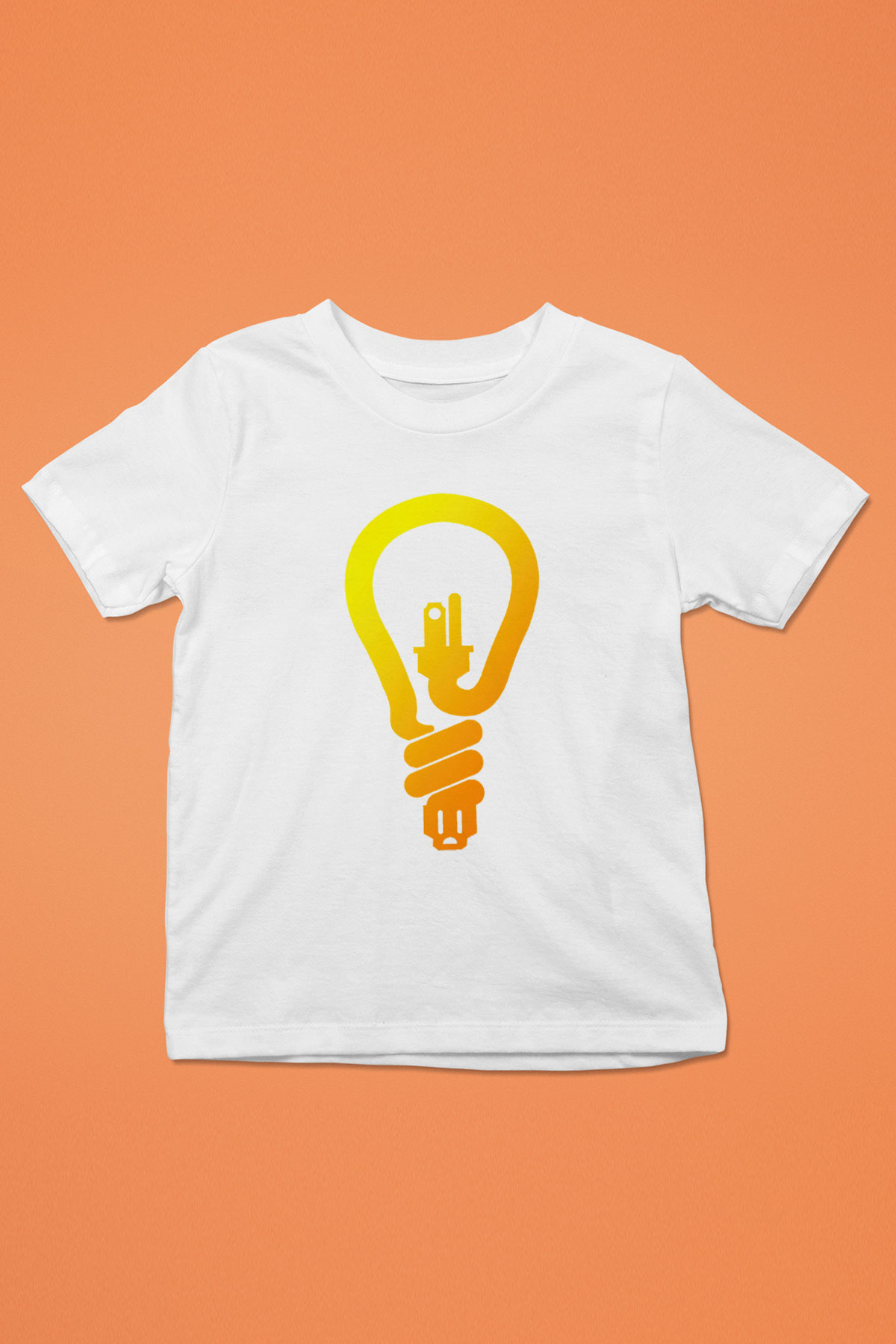 Elektrikçi Baskılı Beyaz Unisex Çocuk Tişört
