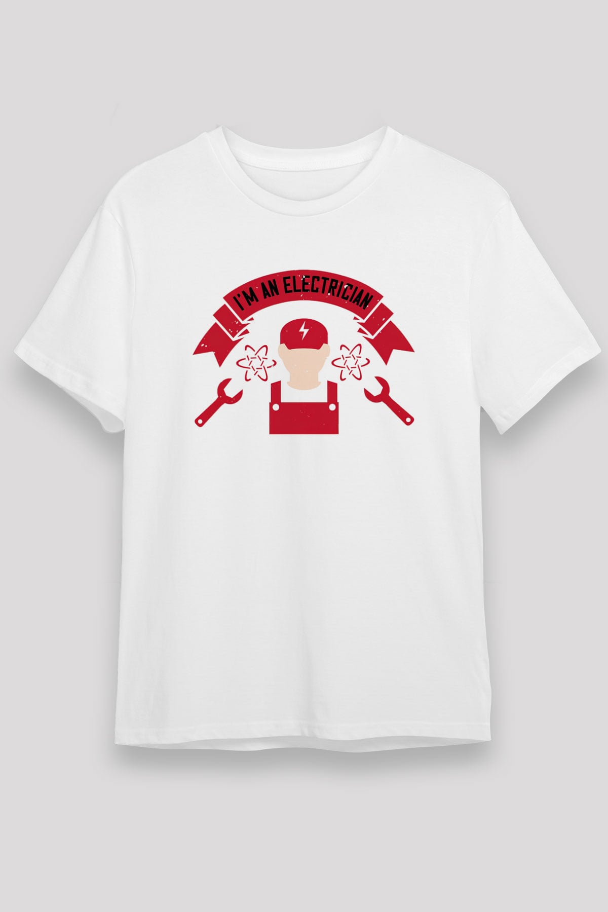 Elektrikçi Beyaz Unisex Tişört T-Shirt - TişörtFabrikası