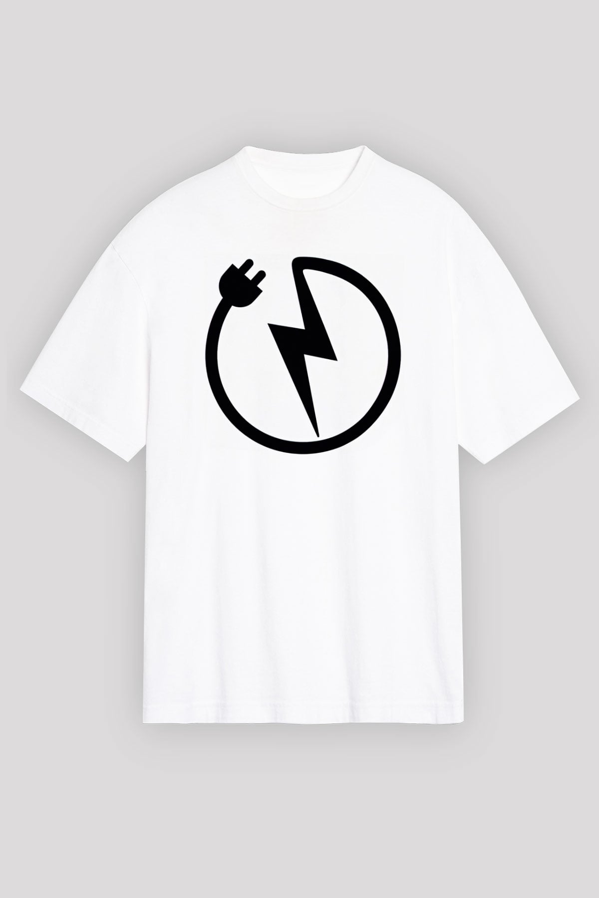 Elektrikçi Beyaz Unisex Tişört T-Shirt - TişörtFabrikası