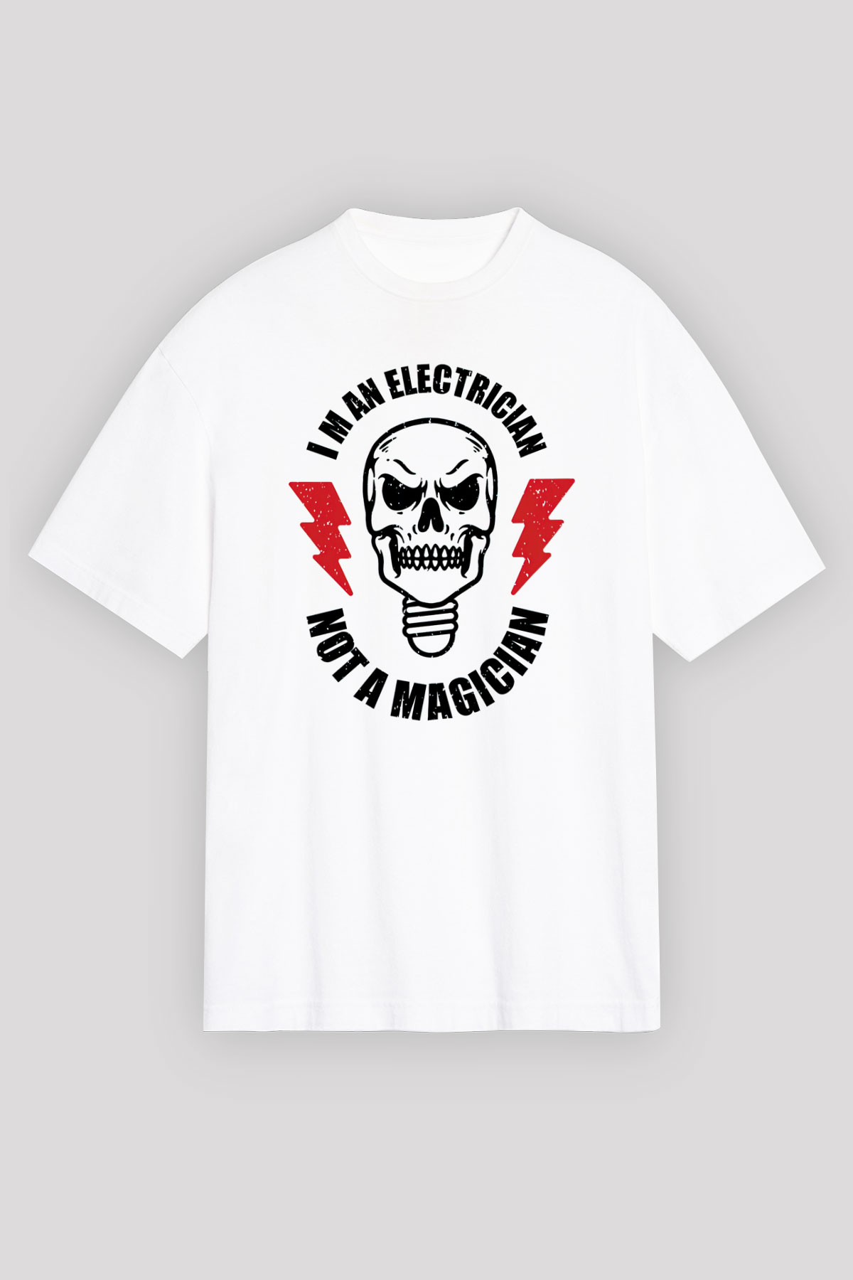Elektrikçi Beyaz Unisex Tişört T-Shirt - TişörtFabrikası