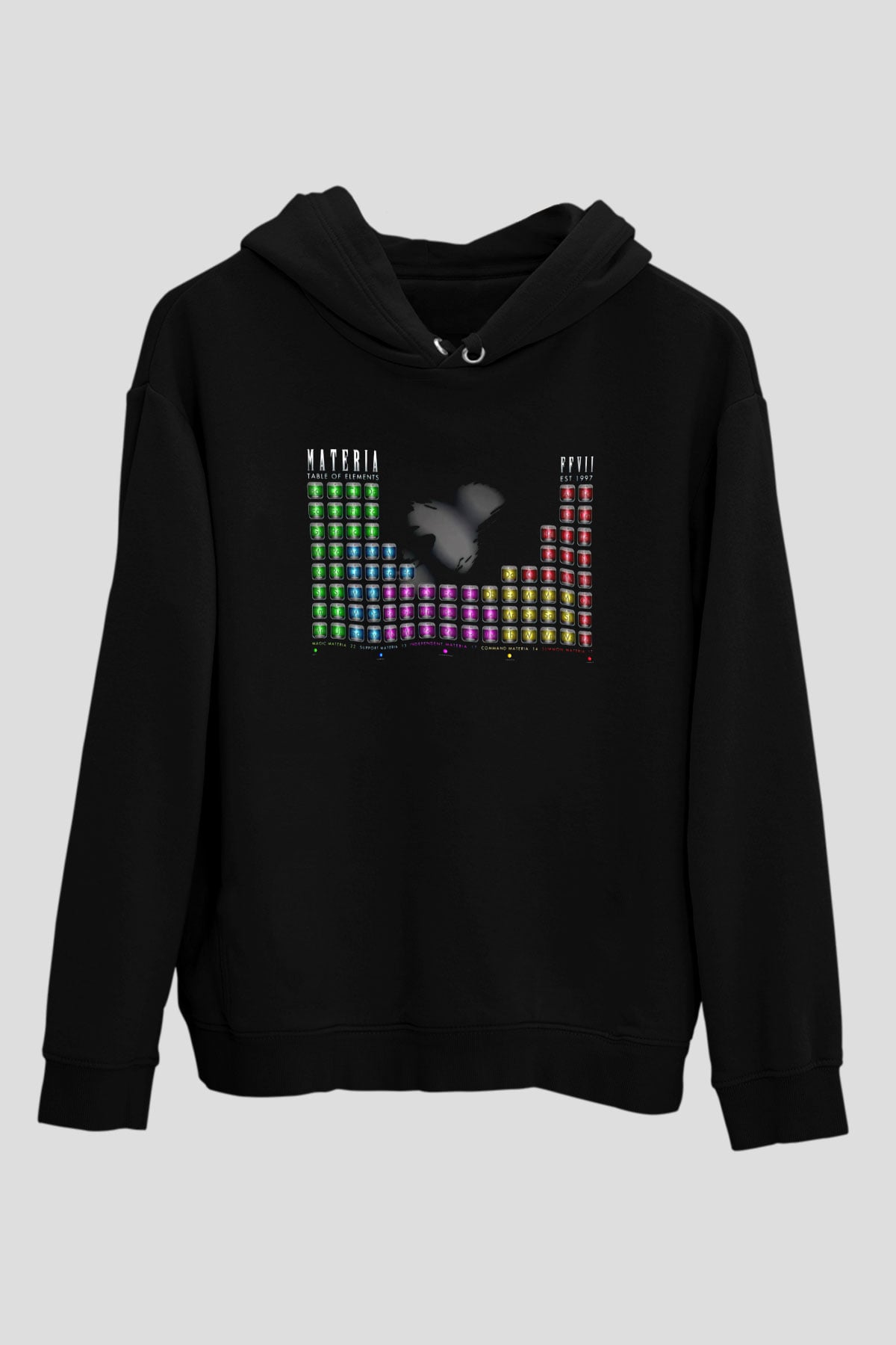 ElementlerSiyah  Unisex Hoodie