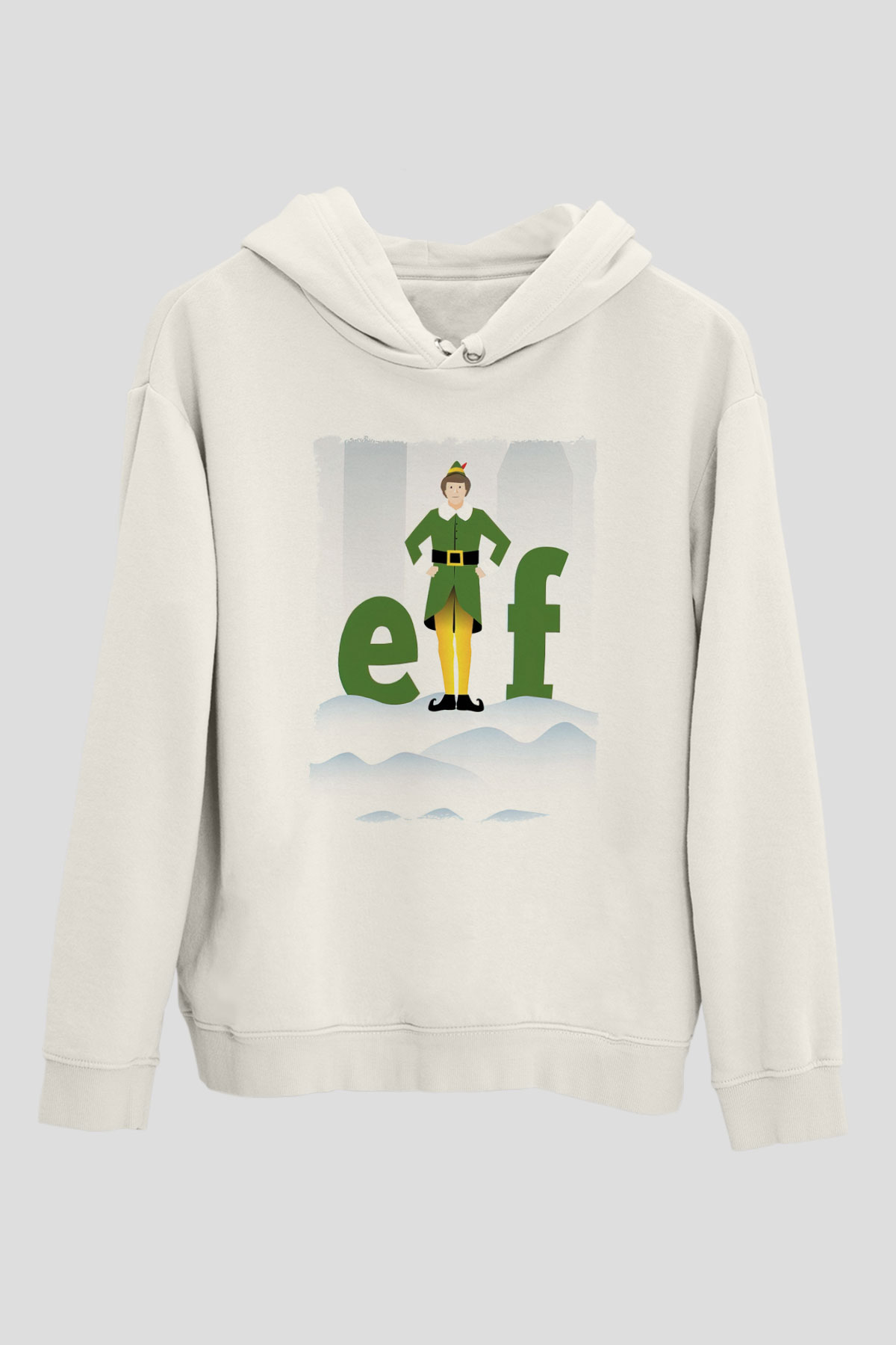 Elf Beyaz Unisex Hoodie