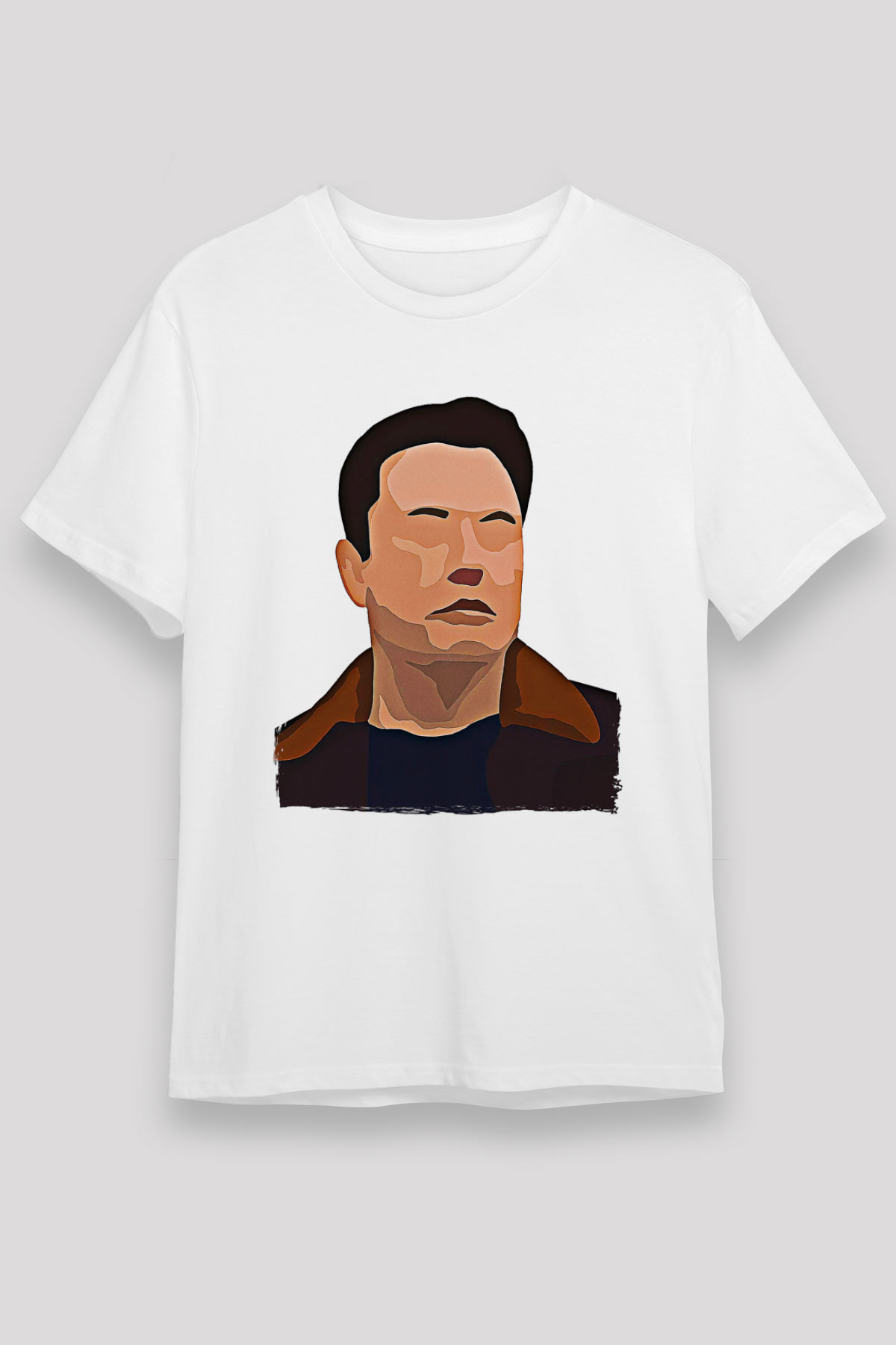 Elon Musk Baskılı Unisex Beyaz Tişört - Tshirt