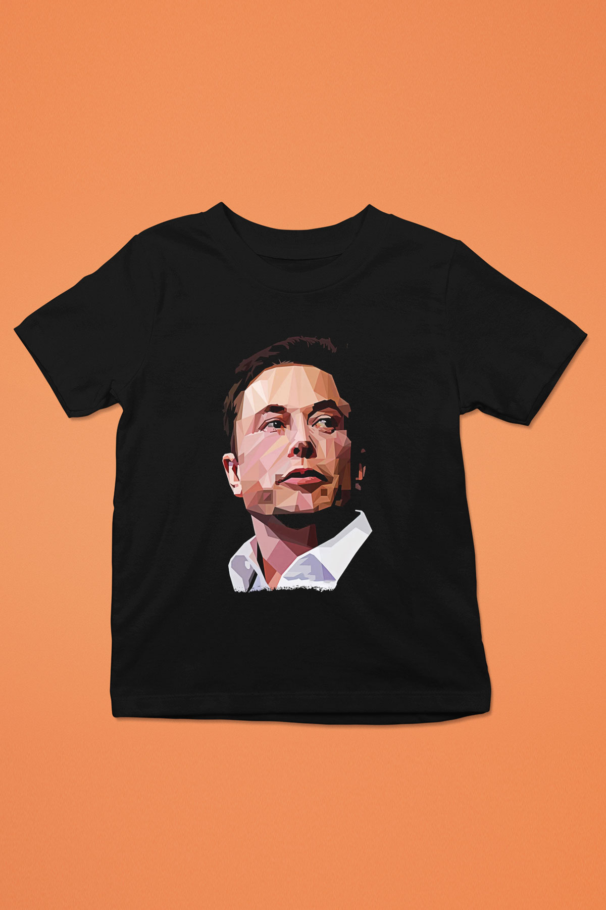 Elon Musk Baskılı Unisex Siyah Çocuk Tişört - Tshirt