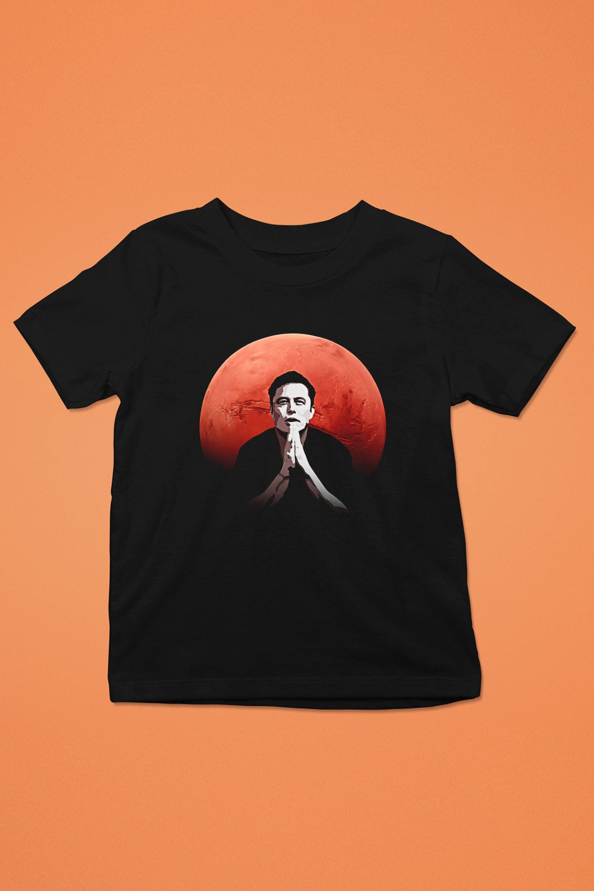 Elon Musk Baskılı Unisex Siyah Çocuk Tişört - Tshirt