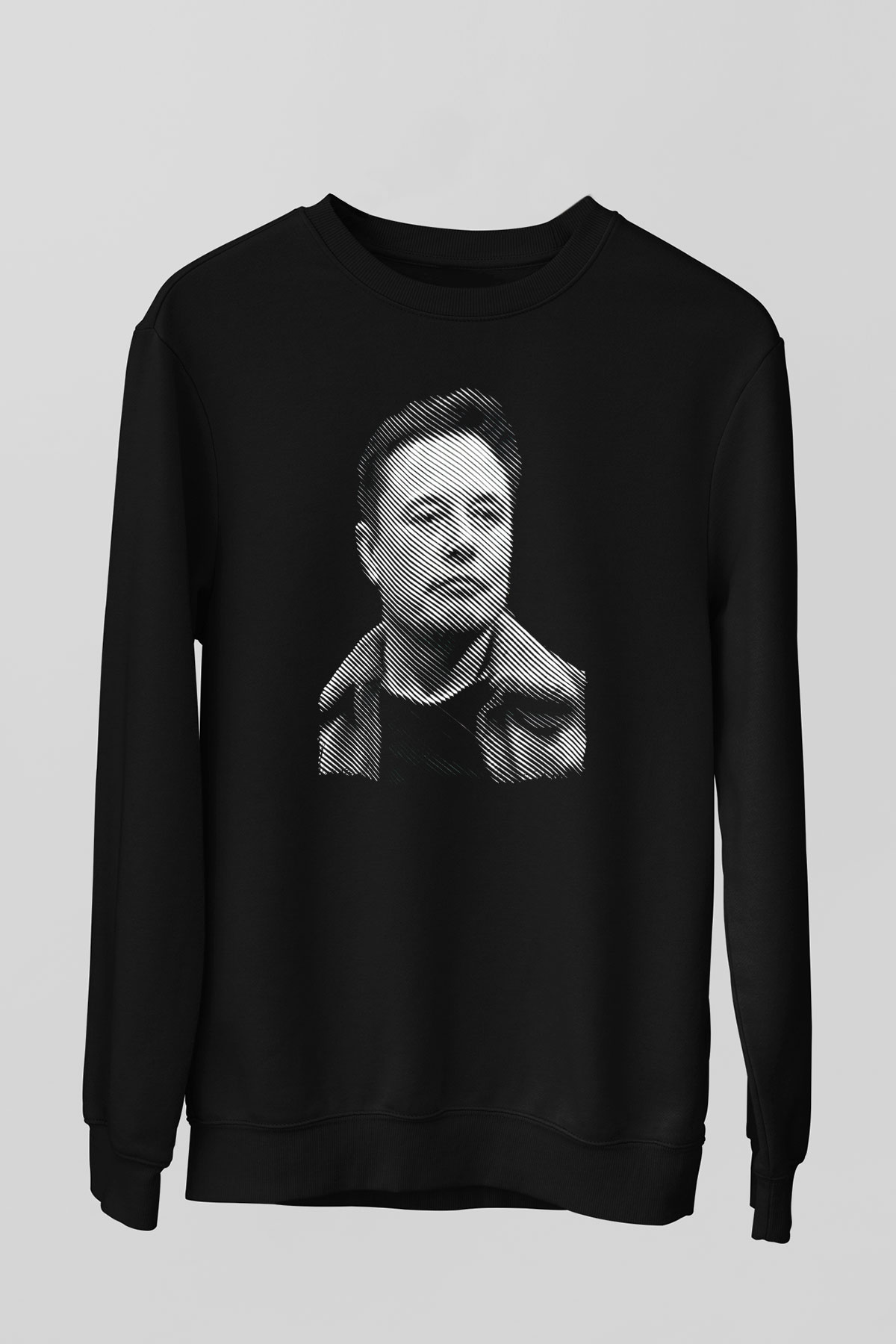 Elon Musk Baskılı Unisex Siyah Sweatshirt