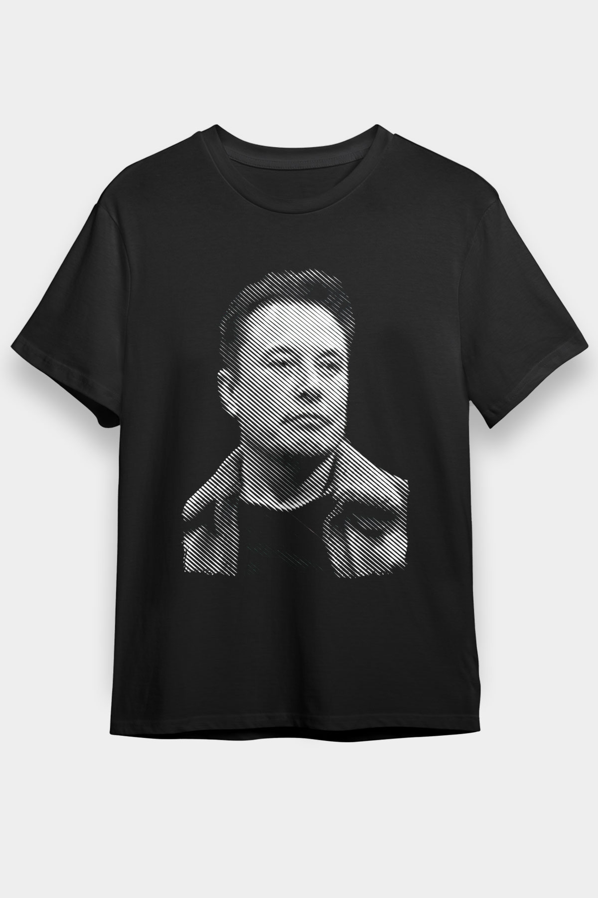 Elon Musk Baskılı Unisex Siyah Tişört - Tshirt