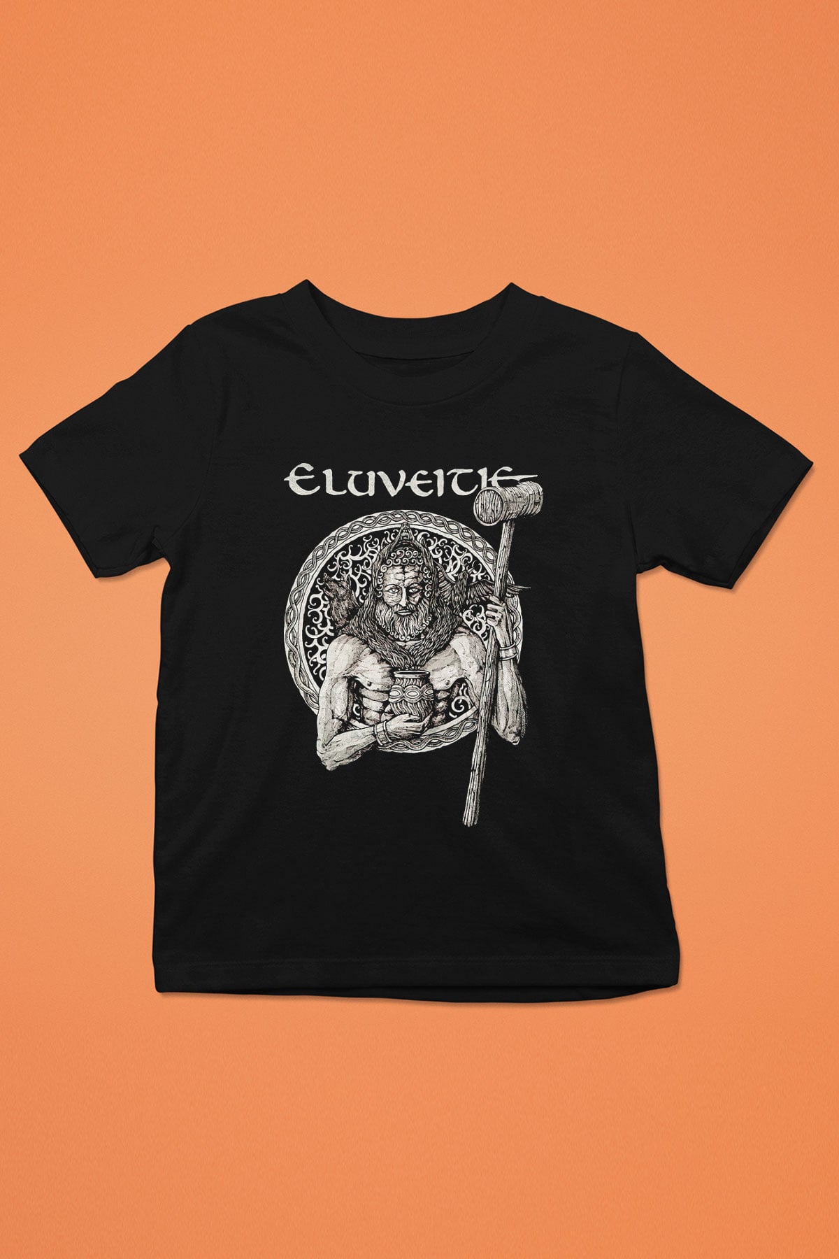 Eluveitie Baskılı Siyah Unisex Çocuk Tişört
