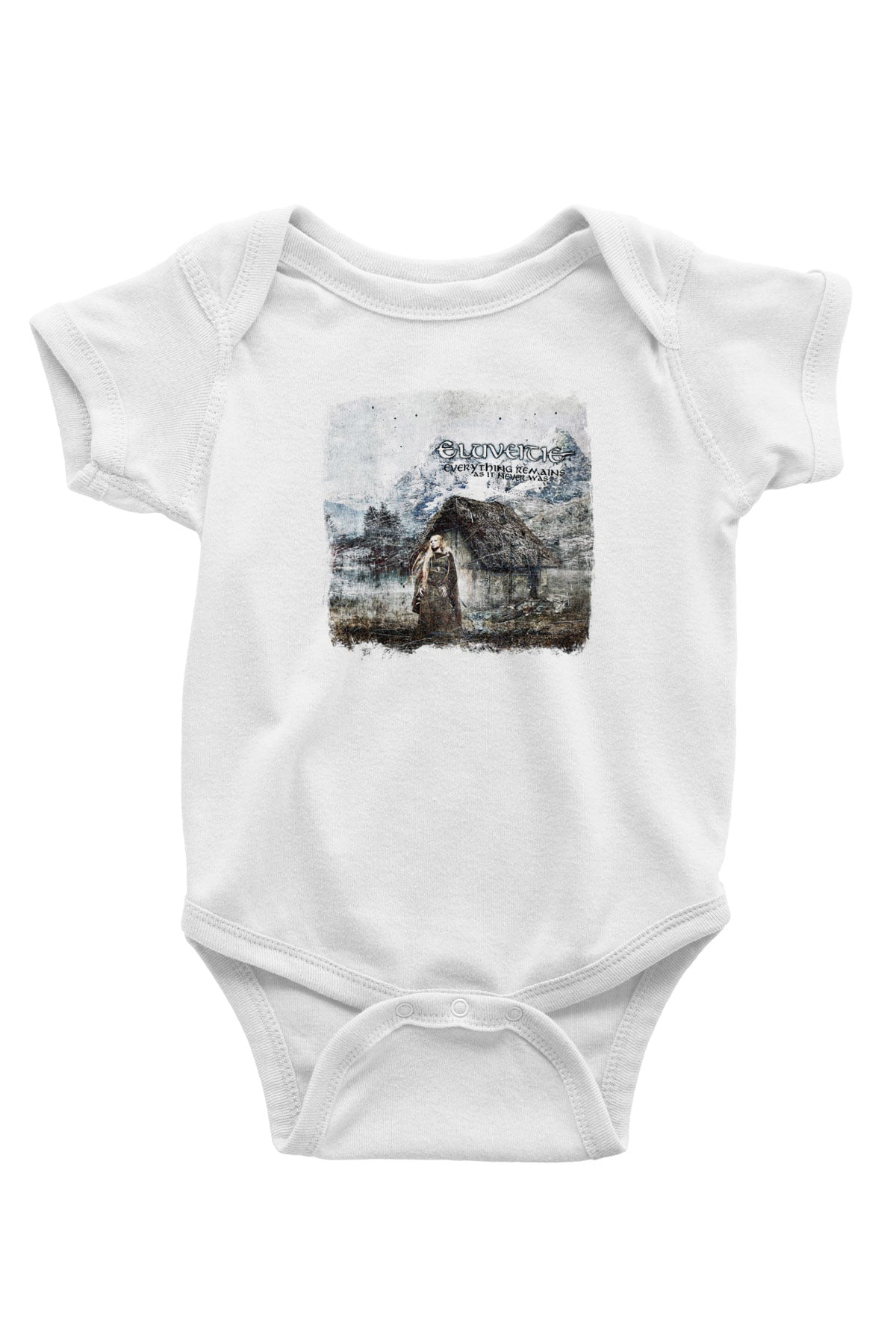 Eluveitie Baskılı Unisex Beyaz Bebek Body - Zıbın