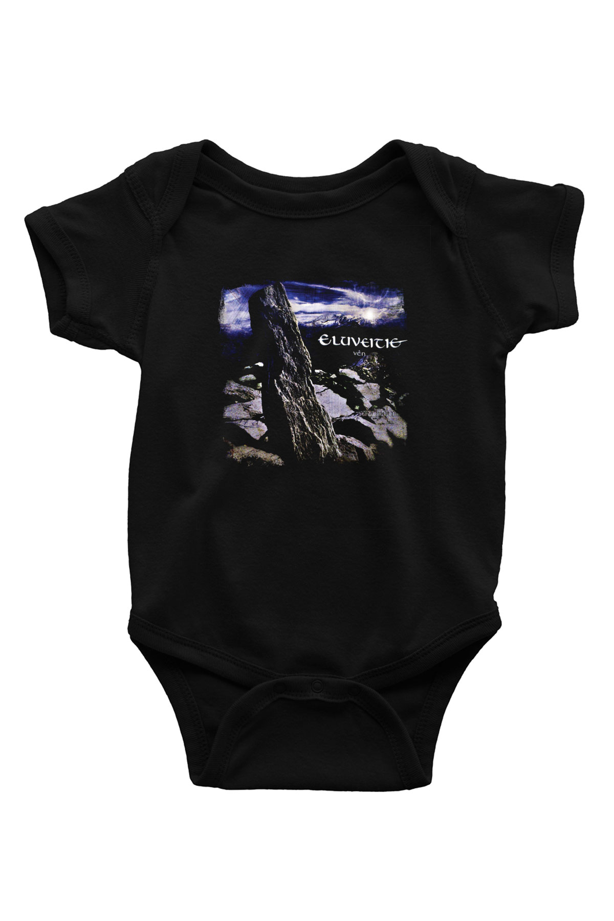 Eluveitie Baskılı Unisex Siyah Bebek Body - Zıbın