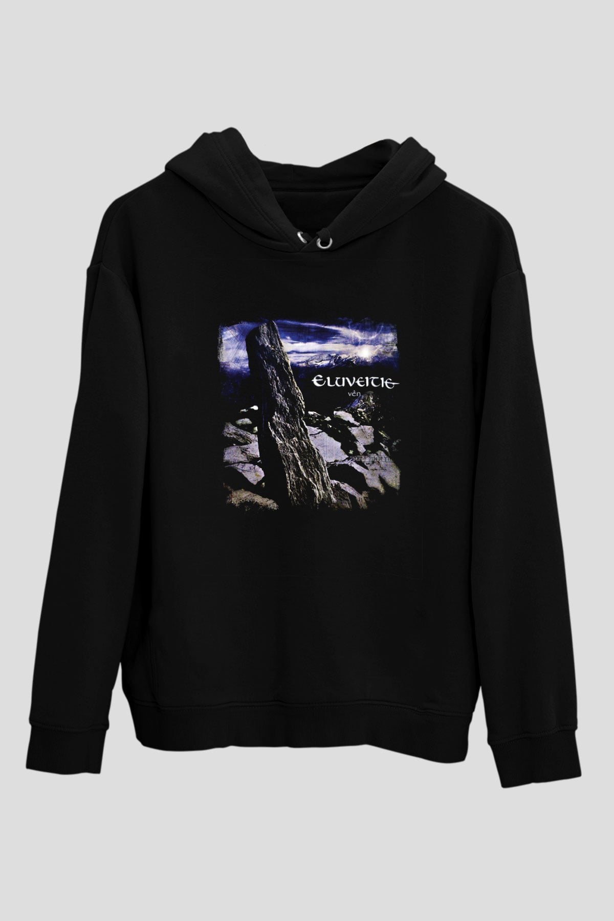Eluveitie Baskılı Unisex Siyah Hoodie