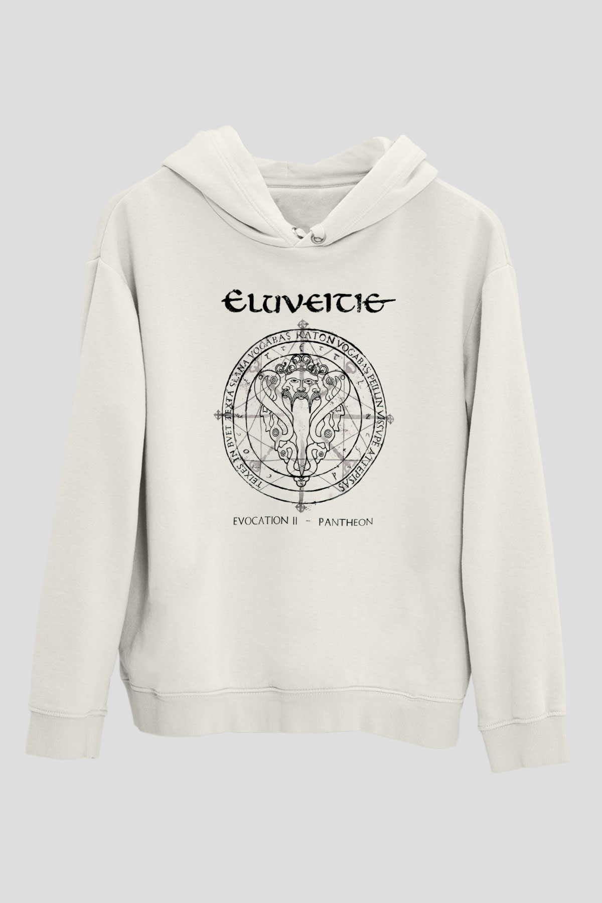 Eluveitie Beyaz Unisex Kapşonlu Sweatshirt