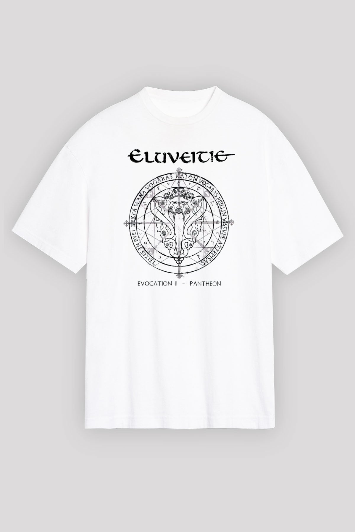 Eluveitie Beyaz Unisex Oversize Tişört T-Shirt