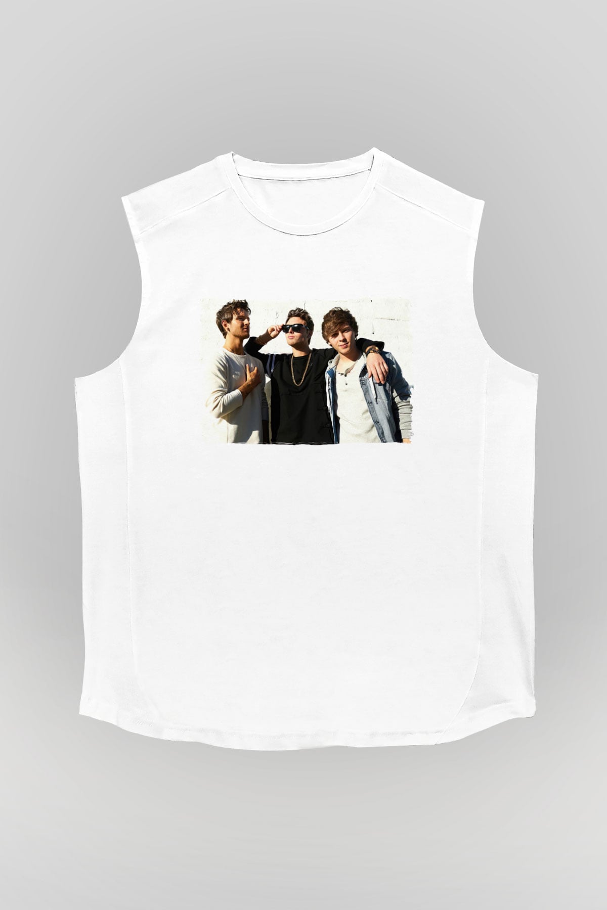 Emblem3 Beyaz Unisex Kolsuz Tişört