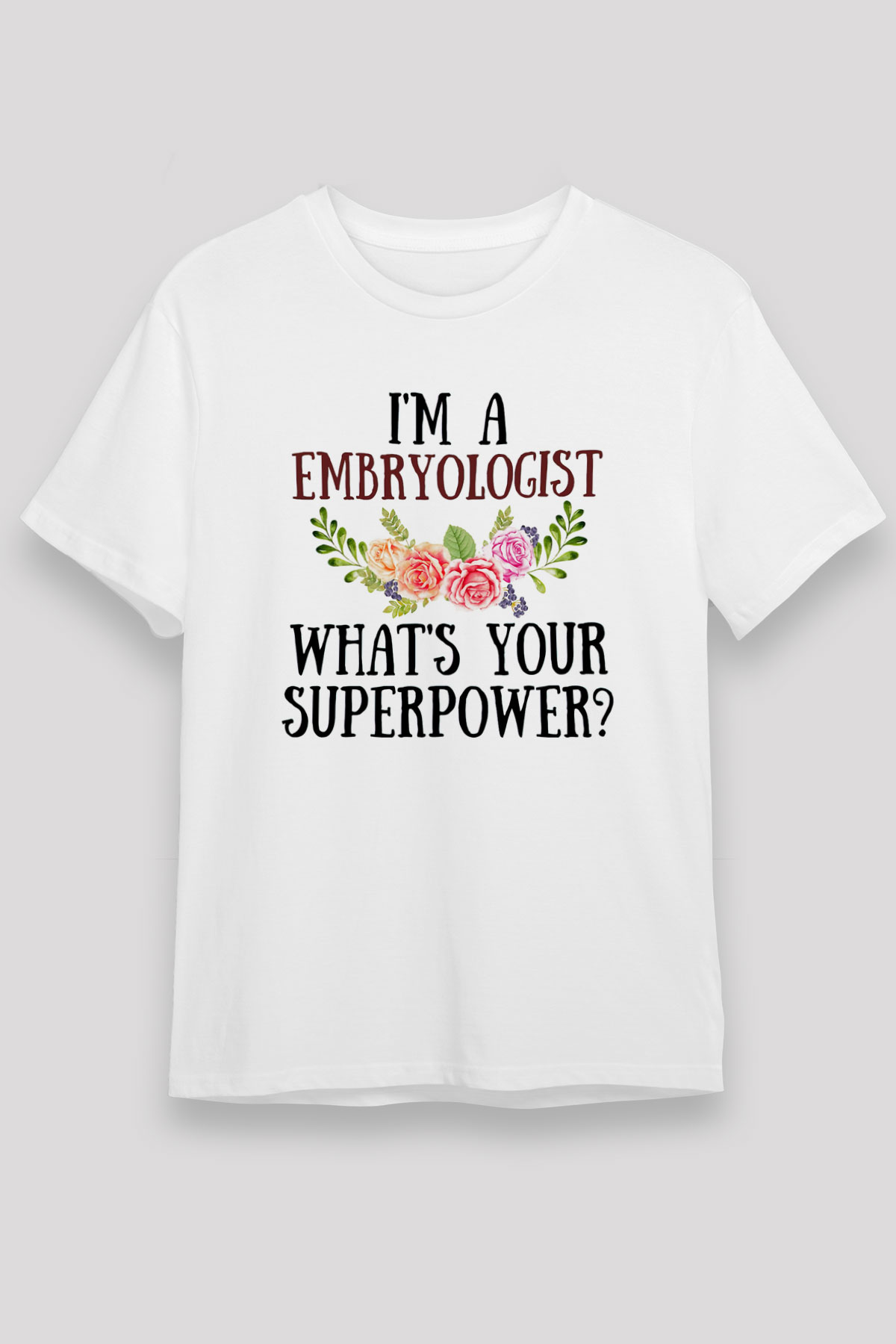 Embriyolog Beyaz Unisex Tişört T-Shirt - TişörtFabrikası