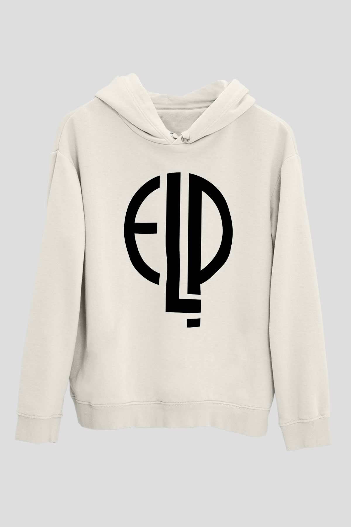 Emerson, Lake and Palmer Beyaz Unisex Kapşonlu Sweatshirt