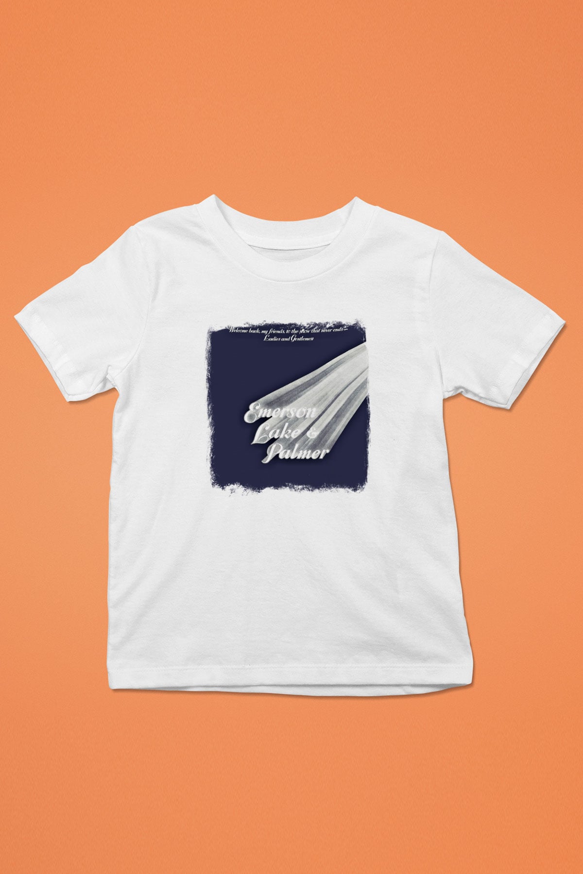 Emerson,Lake and Palmer Baskılı Unisex Beyaz Çocuk Tişört
