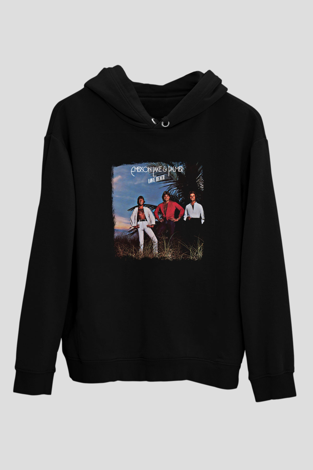 Emerson,Lake and Palmer Baskılı Unisex Siyah Hoodie