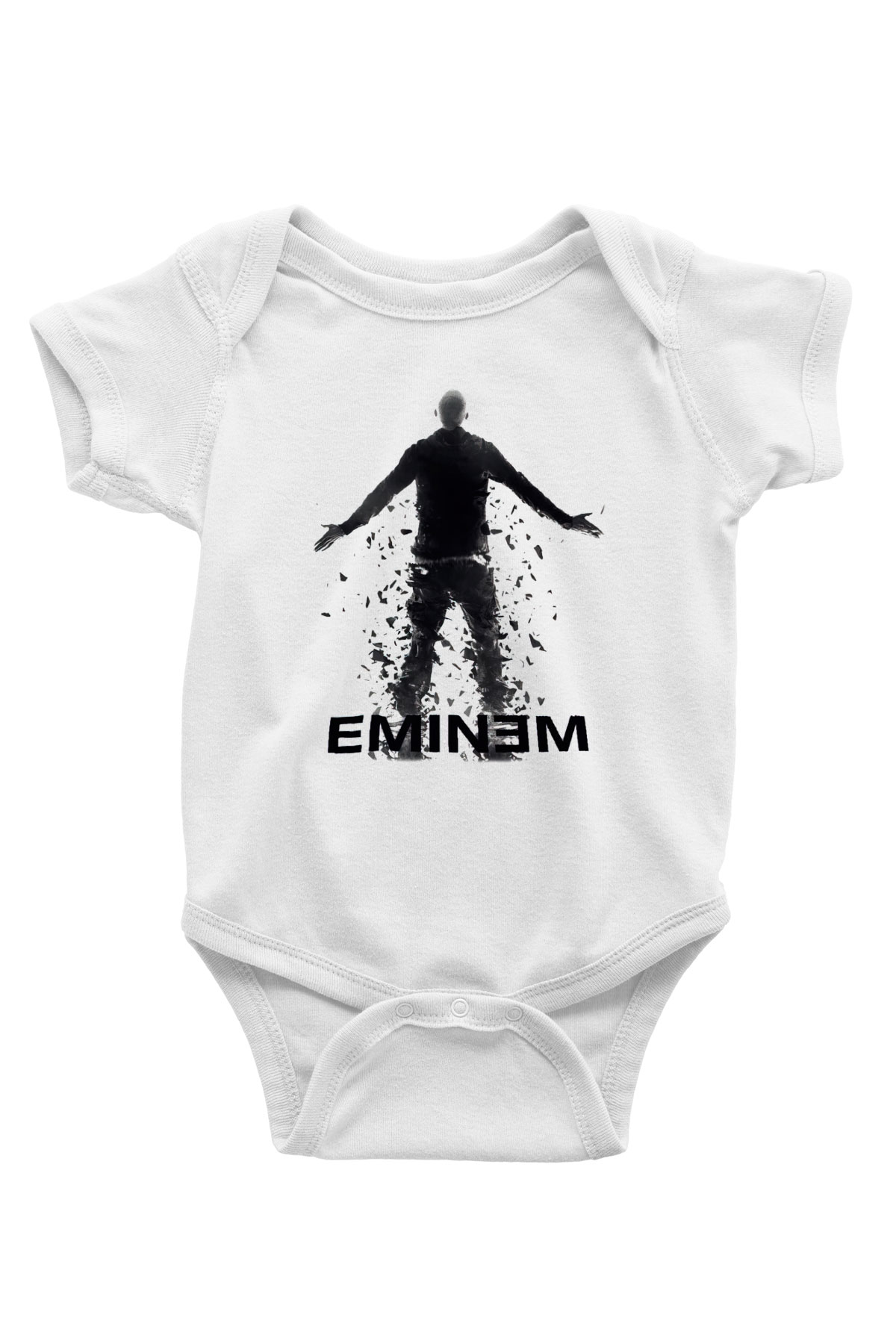 Eminem Baskılı Beyaz Unisex Bebek Body - Zıbın