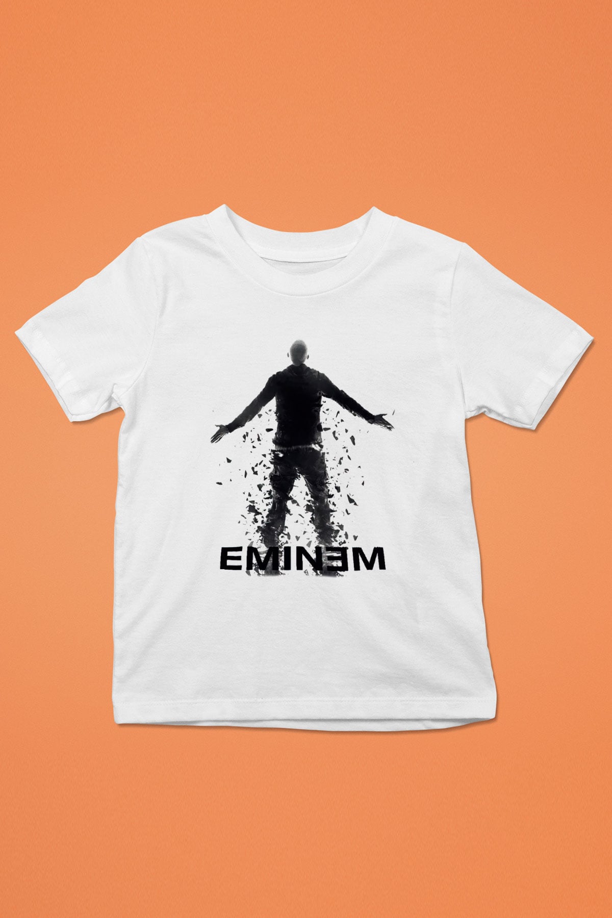 Eminem Baskılı Beyaz Unisex Çocuk Tişört