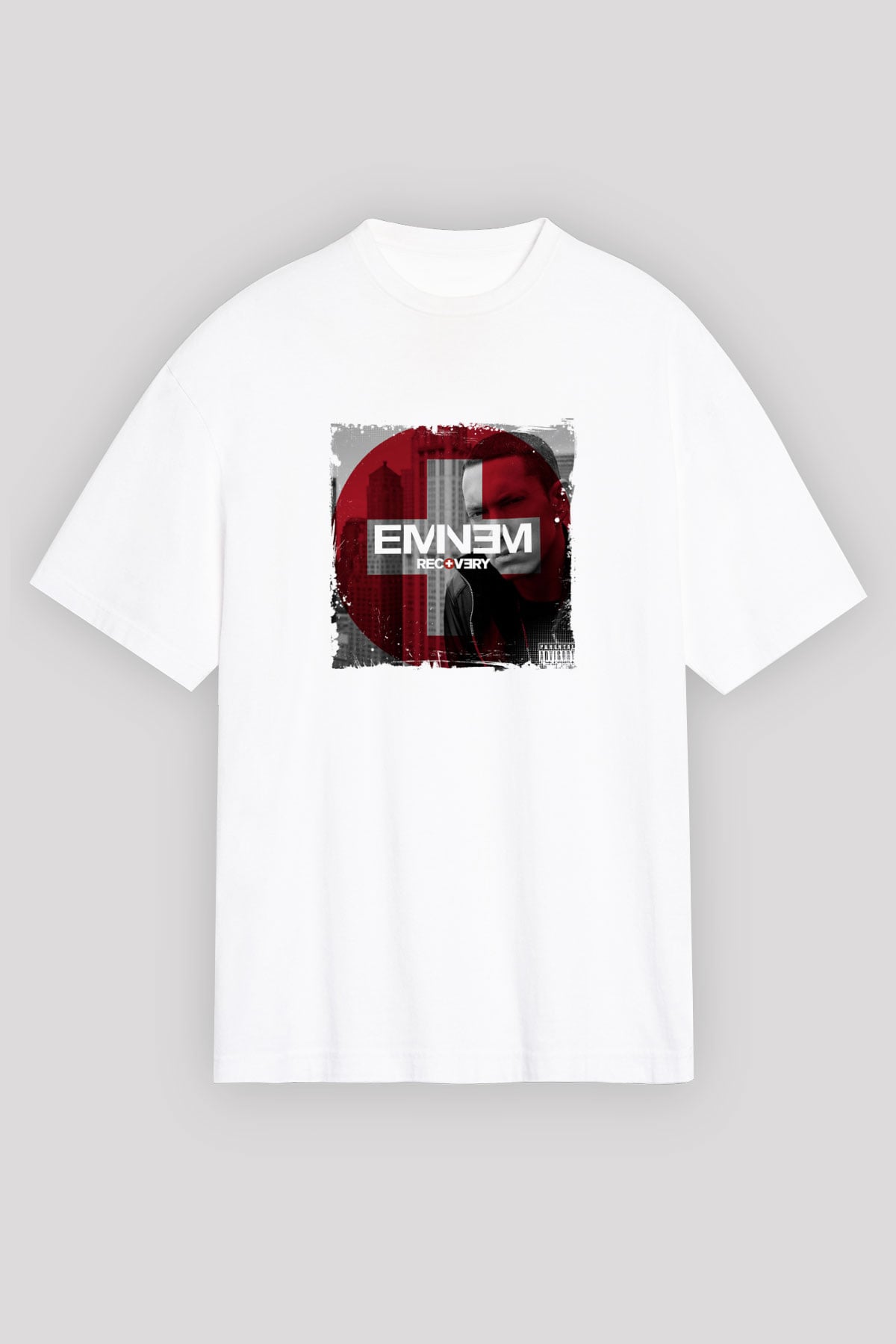 Eminem Baskılı Unisex Beyaz Tişört