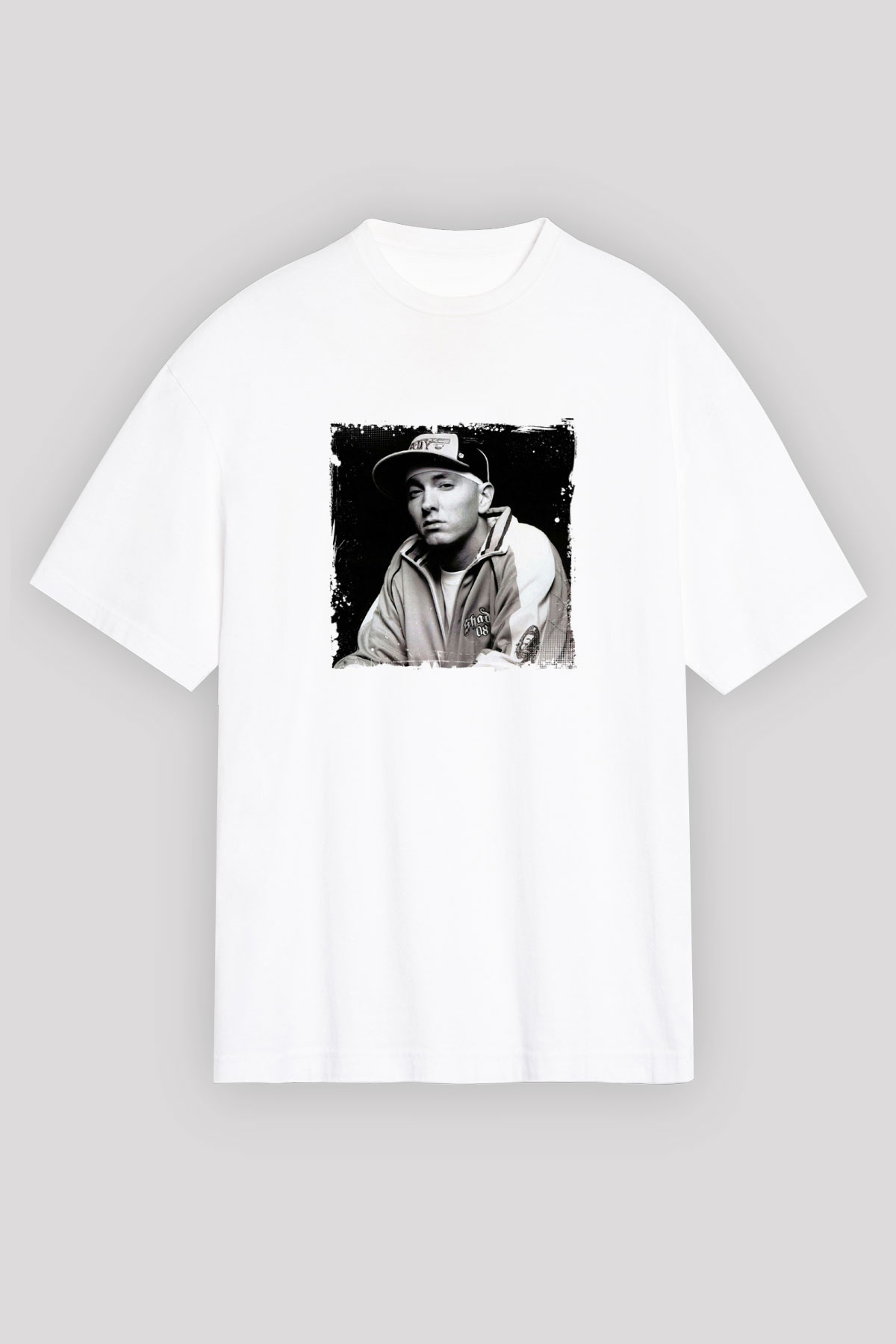 Eminem Baskılı Unisex Beyaz Tişört
