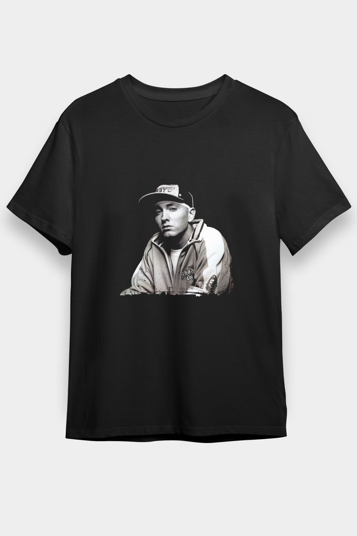 Eminem Baskılı Unisex Siyah Tişört