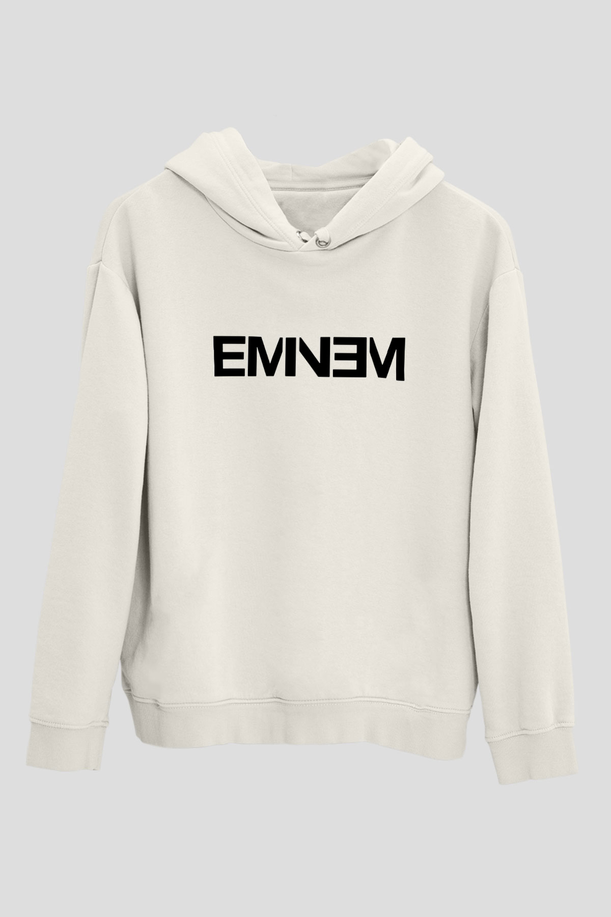 Eminem Beyaz Unisex Kapşonlu Sweatshirt