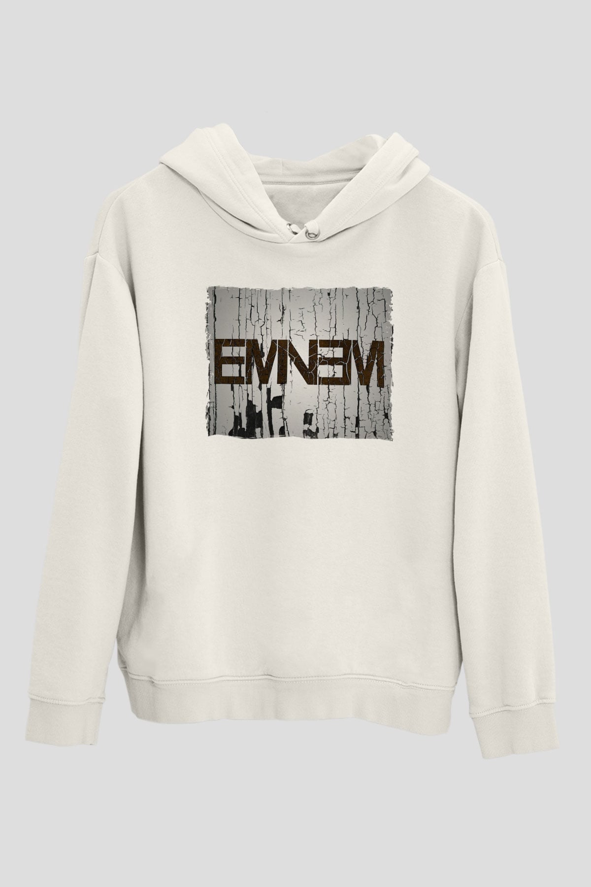 Eminem Beyaz Unisex Kapüşonlu Sweatshirt