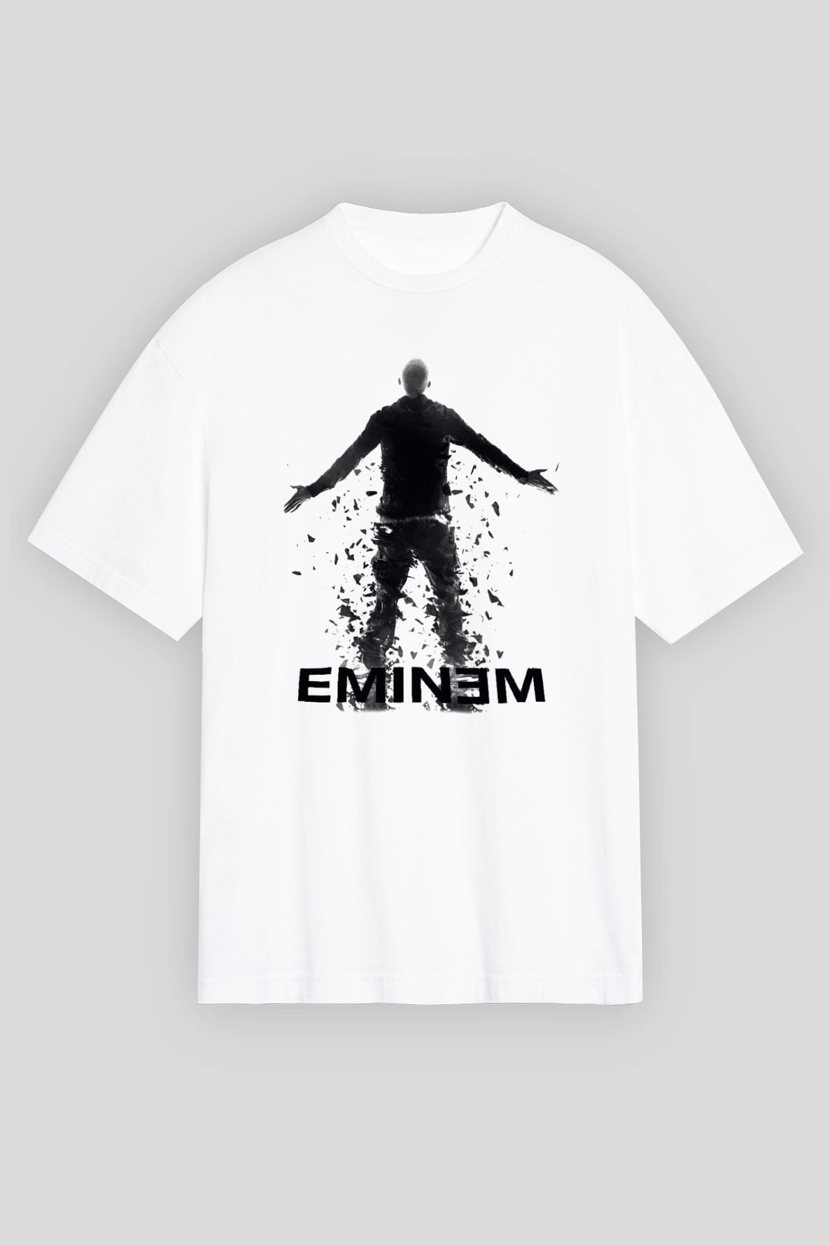 Eminem Beyaz Unisex Oversize Tişört T-Shirt
