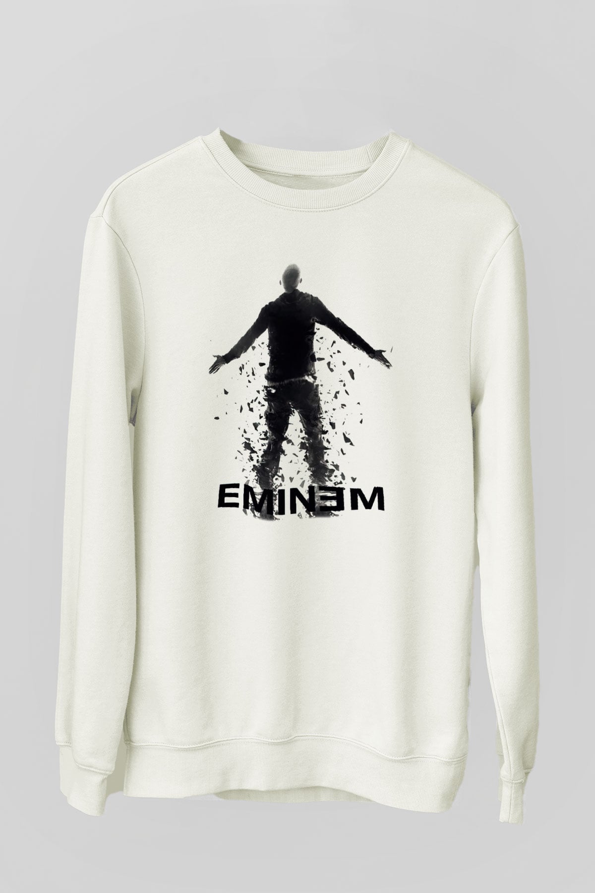 Eminem Beyaz Unisex Sweatshirt